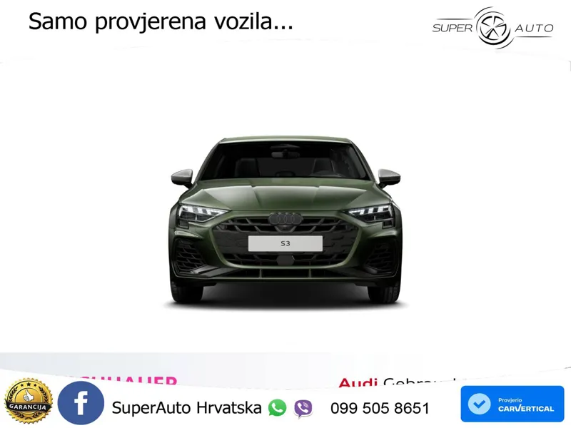 Audi S3 Limuzina 2.0 TFSI (333 KS) quattro S tronic MATRIX+GR SJED+KAM
