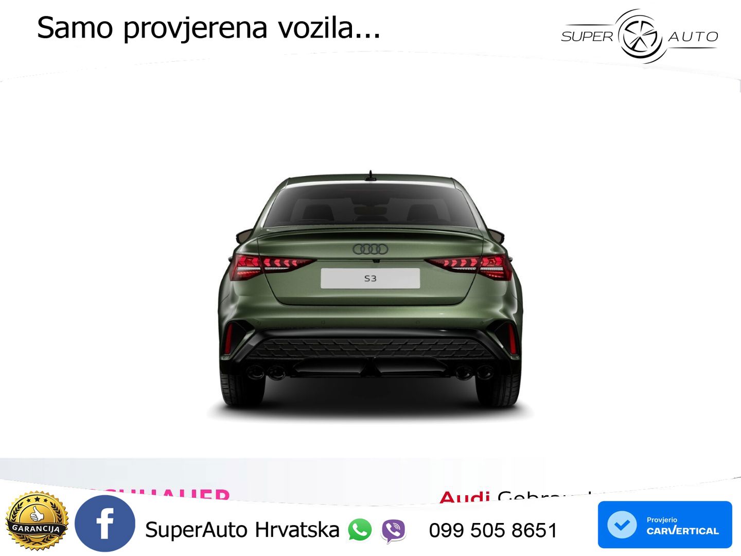 Audi S3 Limuzina 2.0 TFSI (333 KS) quattro S tronic MATRIX+GR SJED+KAM