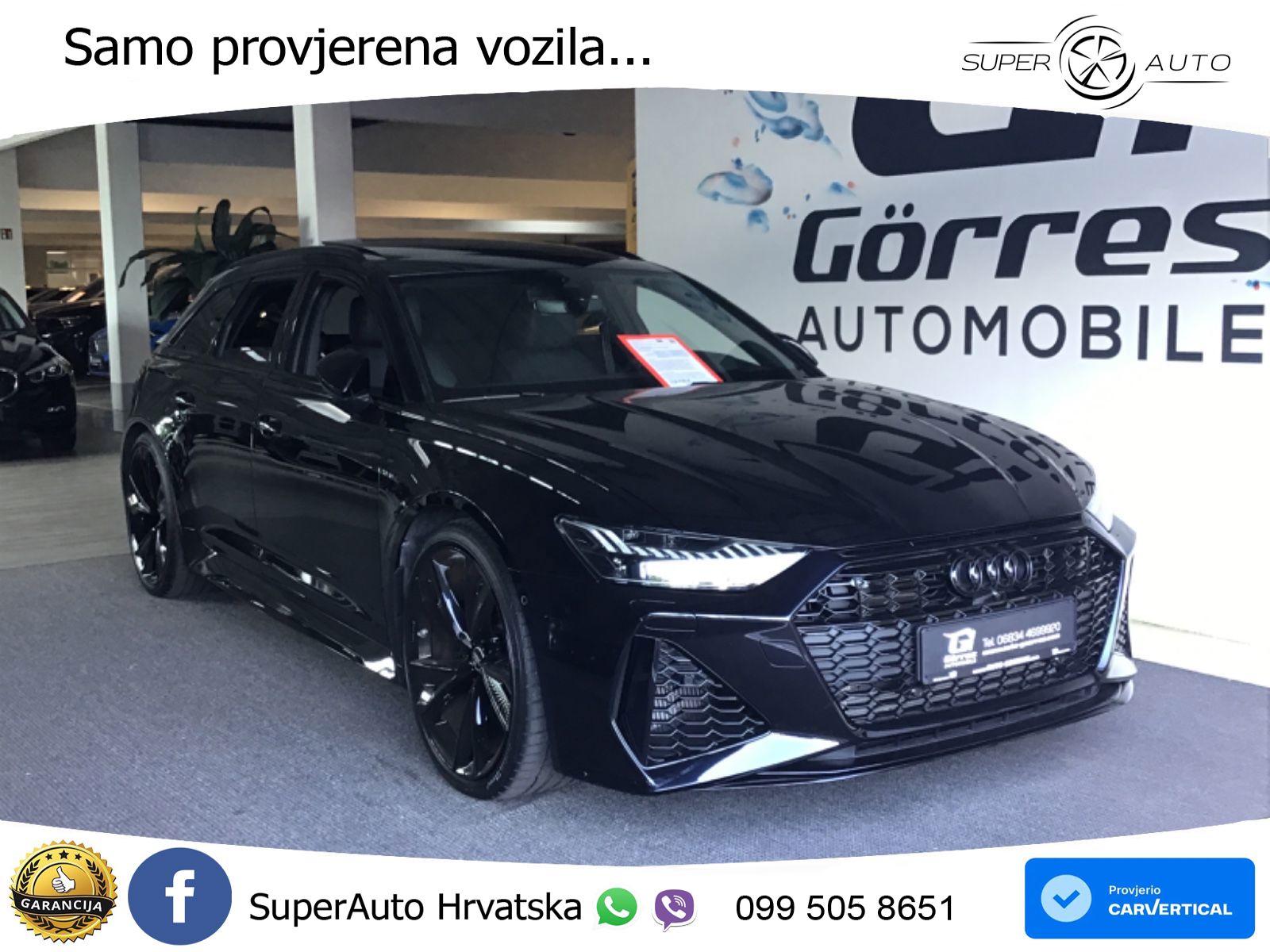 Audi RS6 Avant 4.0 TFSI V8 performance (630 KS)  quattro tiptronic LED+GR SJED+ACC