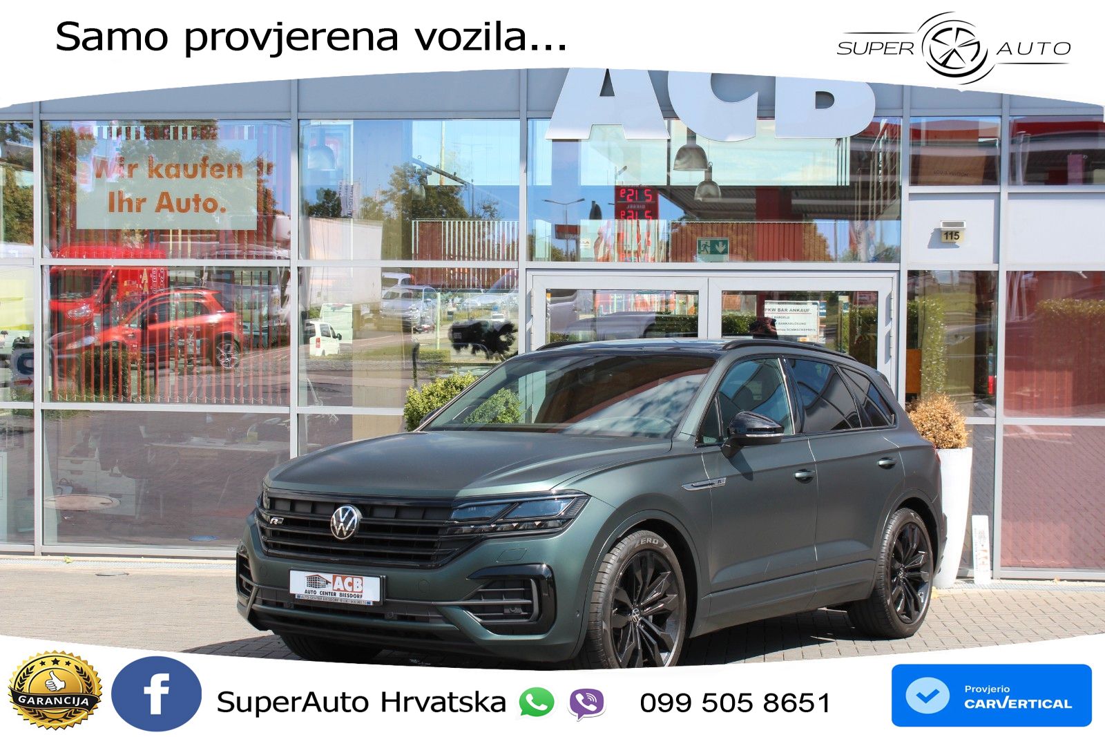 Volkswagen Touareg 3.0 V6 TDI (286 KS) 4MOTION Tiptronic R-Line ZRAČNI+ACC+GR SJED+KAM+PANO