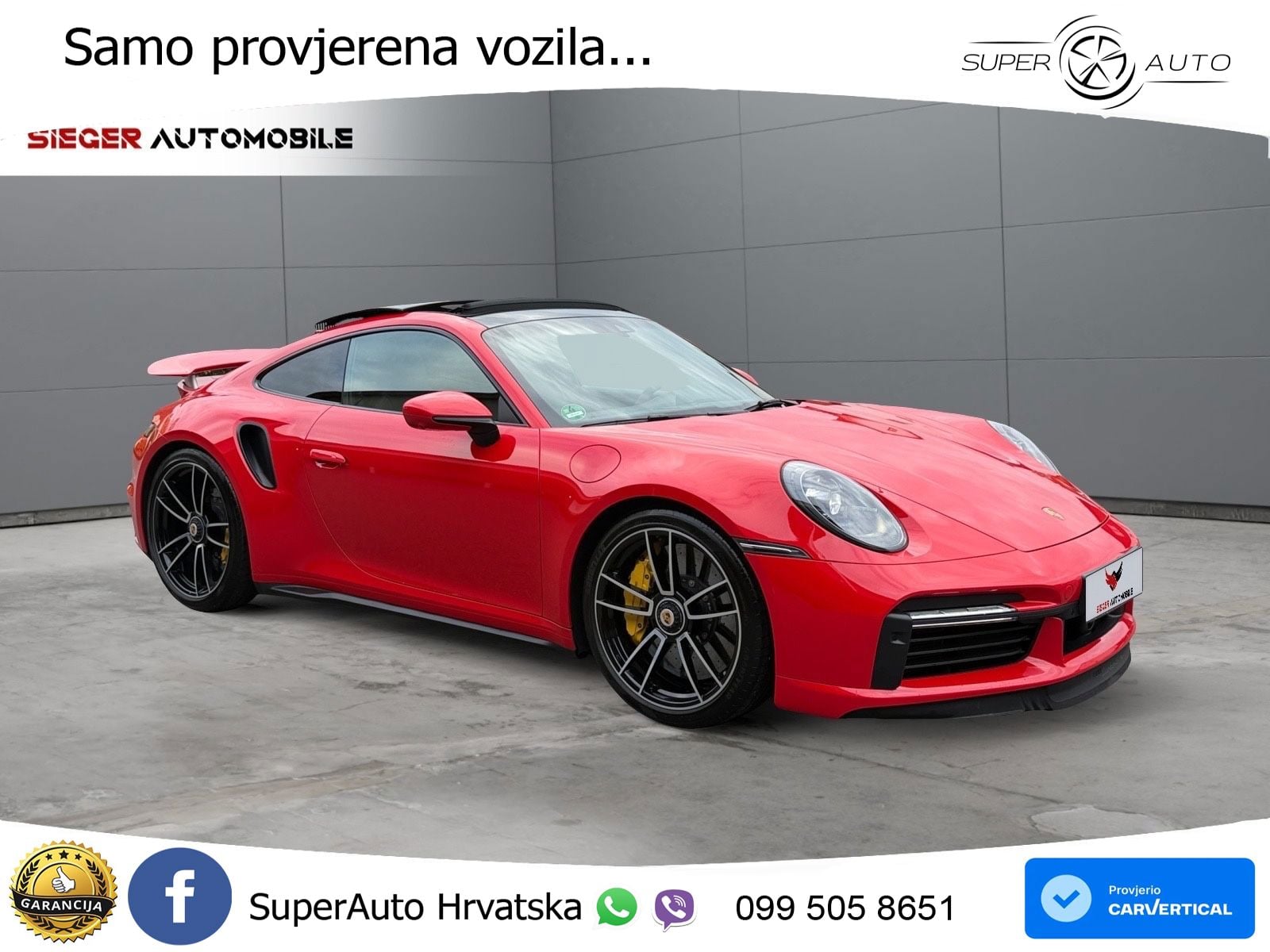 Porsche 911 Turbo S 3.8 (650 KS) PDK ZRAČNI+ACC+GR SJED+KAM+PANO