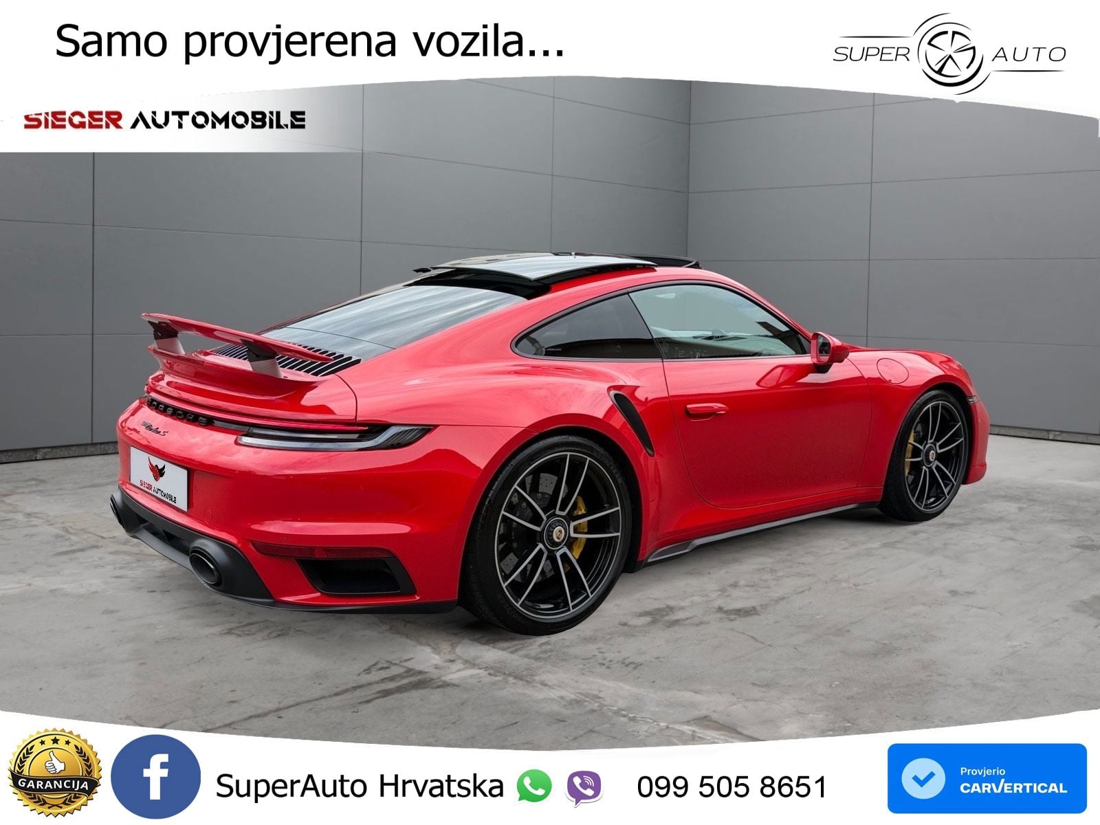 Porsche 911 Turbo S 3.8 (650 KS) PDK ZRAČNI+ACC+GR SJED+KAM+PANO