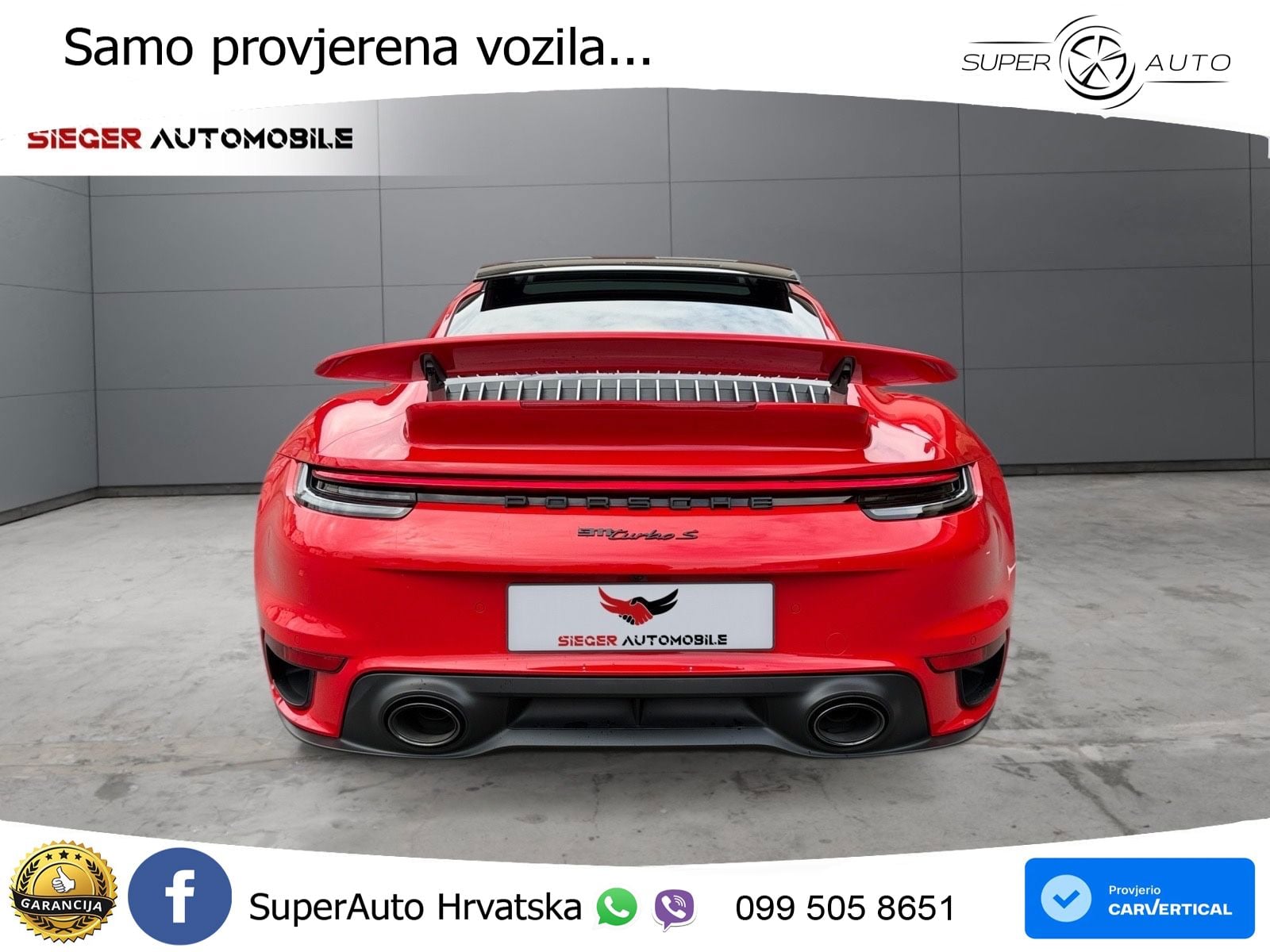 Porsche 911 Turbo S 3.8 (650 KS) PDK ZRAČNI+ACC+GR SJED+KAM+PANO