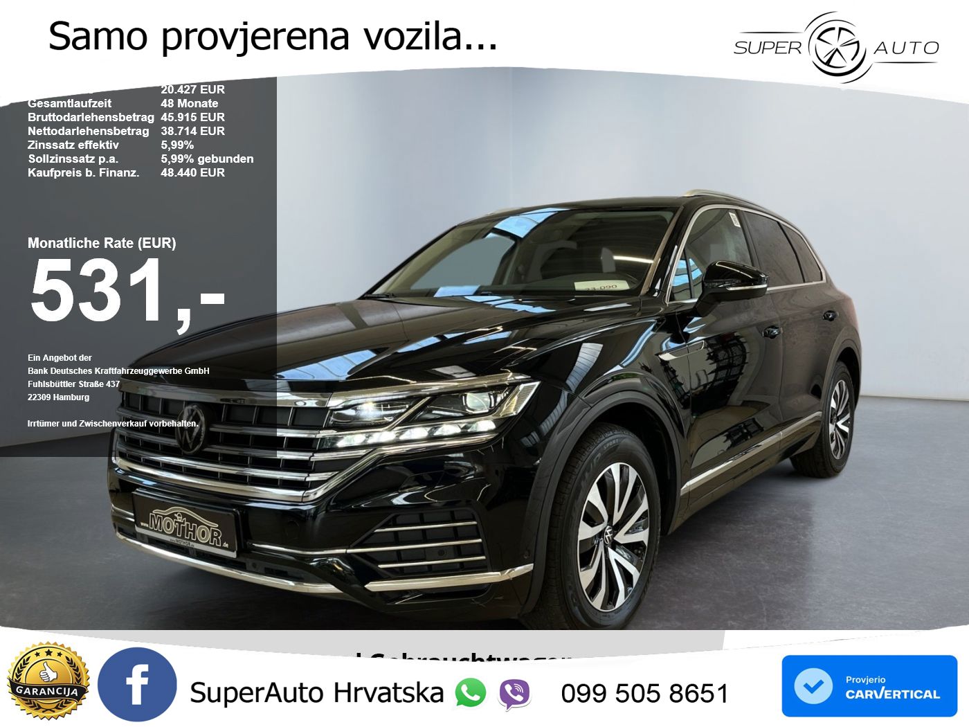 Volkswagen Touareg 3.0 V6 TDI (286 KS) 4MOTION Tiptronic ZRAČNI+ACC+GR SJED+KAM
