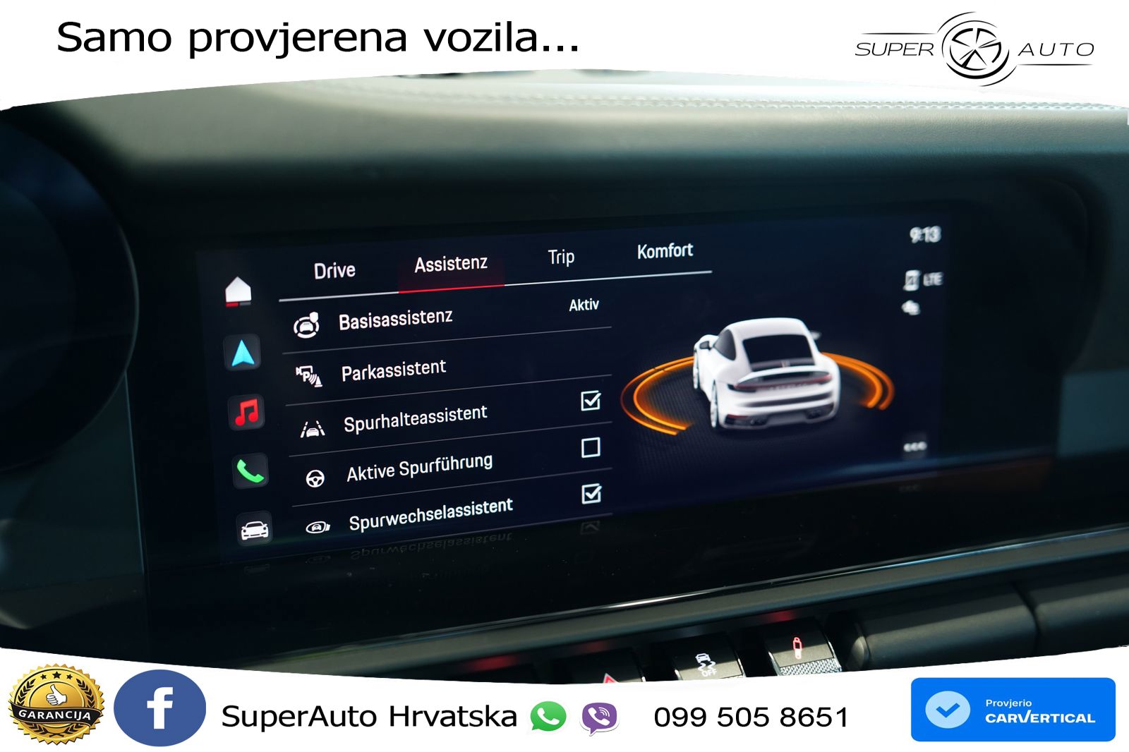 Porsche 911 Carrera 3.0 (385 KS) PDK ZRAČNI+ACC+GR SJED+KAM+PANO