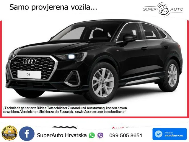 Audi Q3 Sportback 40 TFSI (190 KS) quattro S tronic S line LED+GR SJED+ACC