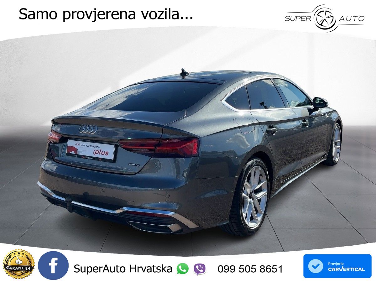 Audi A5 Sportback 40 TDI (204 KS) quattro S tronic S line LED+GR SJED+ACC