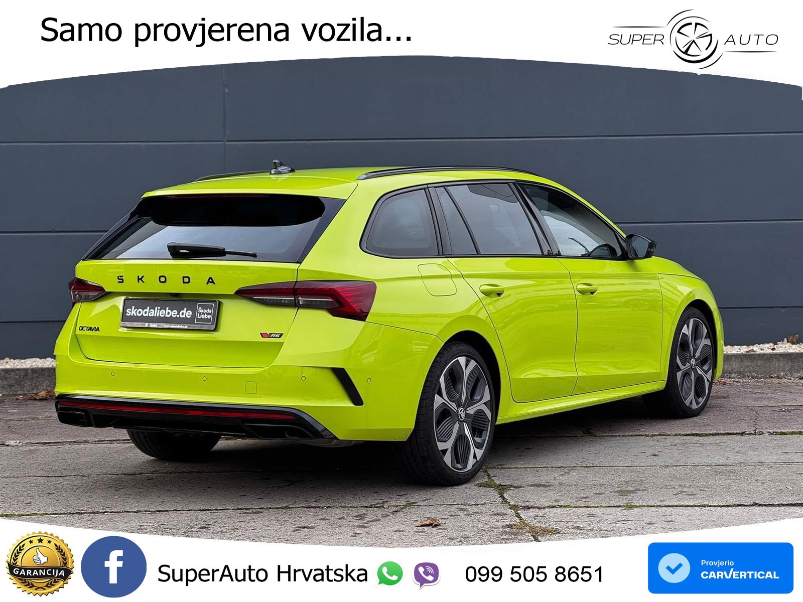 Škoda Octavia Combi RS 2.0 TSI (265 KS) DSG MATRIX+GR SJED+KAM