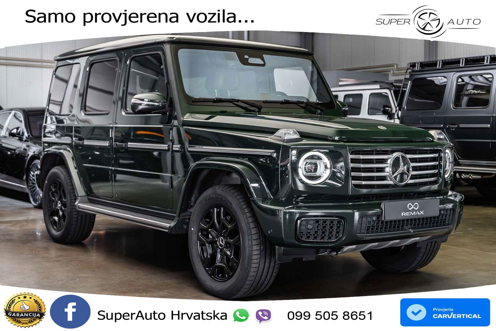 Mercedes G 450d Long (367 KS) 4MATIC 9G-TRONIC ZRAČNI+ACC+GR SJED+360+PANO