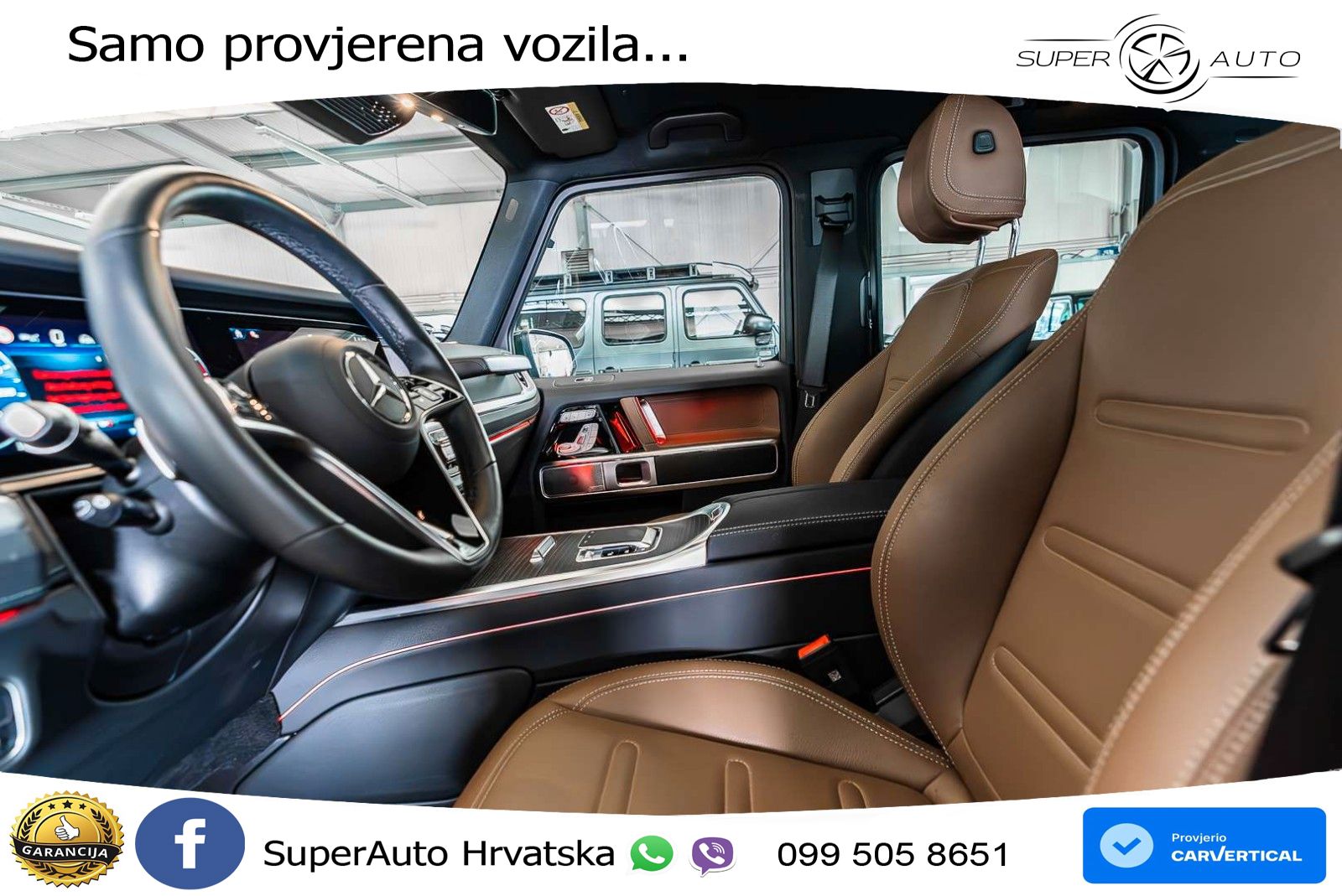 Mercedes G 450d Long (367 KS) 4MATIC 9G-TRONIC ZRAČNI+ACC+GR SJED+360+PANO