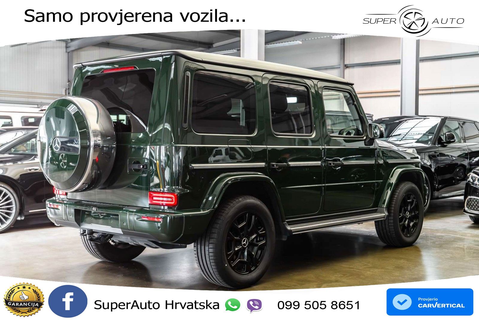 Mercedes G 450d Long (367 KS) 4MATIC 9G-TRONIC ZRAČNI+ACC+GR SJED+360+PANO
