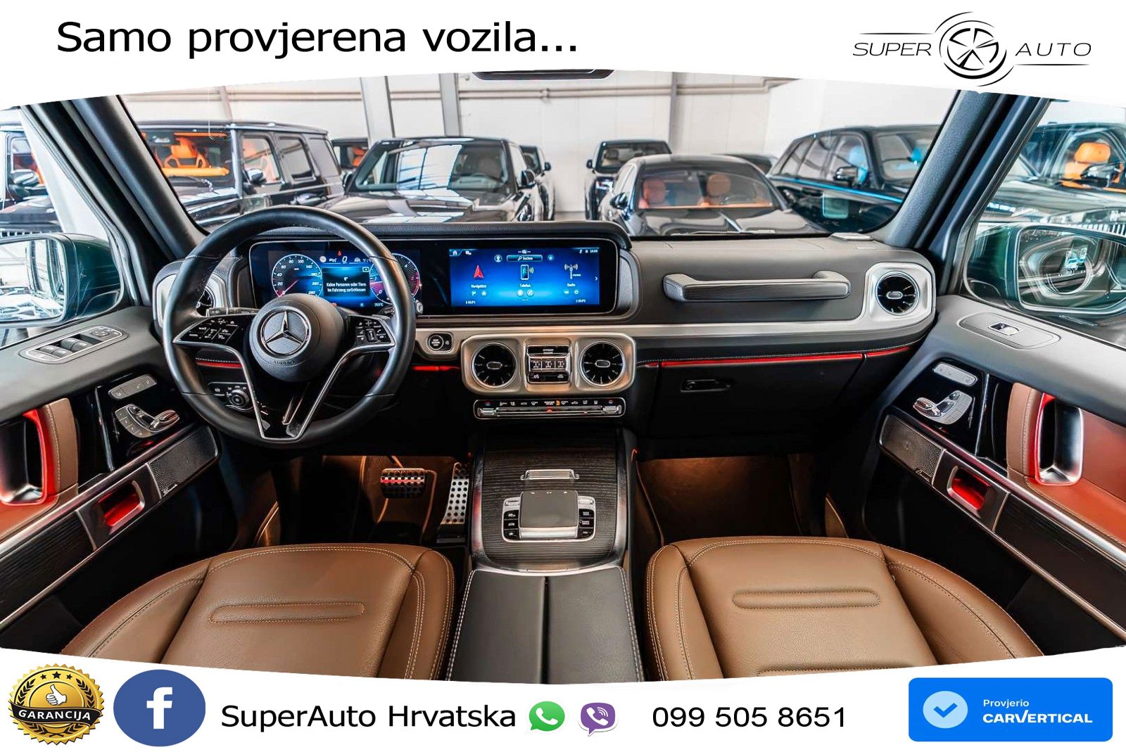 Mercedes G 450d Long (367 KS) 4MATIC 9G-TRONIC ZRAČNI+ACC+GR SJED+360+PANO