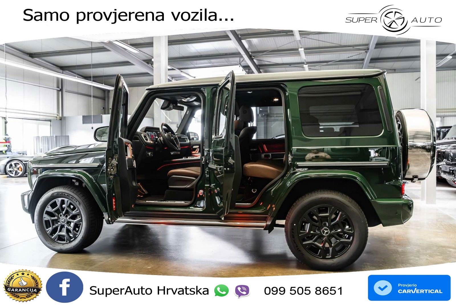 Mercedes G 450d Long (367 KS) 4MATIC 9G-TRONIC ZRAČNI+ACC+GR SJED+360+PANO
