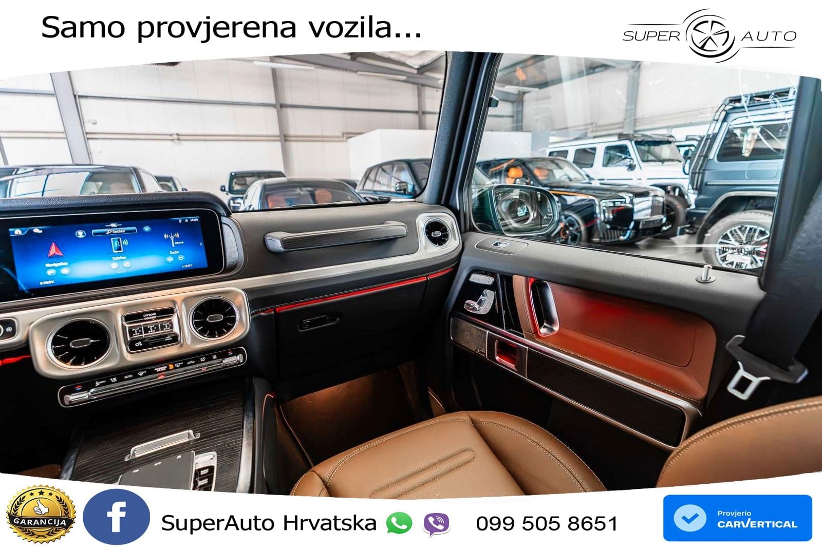 Mercedes G 450d Long (367 KS) 4MATIC 9G-TRONIC ZRAČNI+ACC+GR SJED+360+PANO