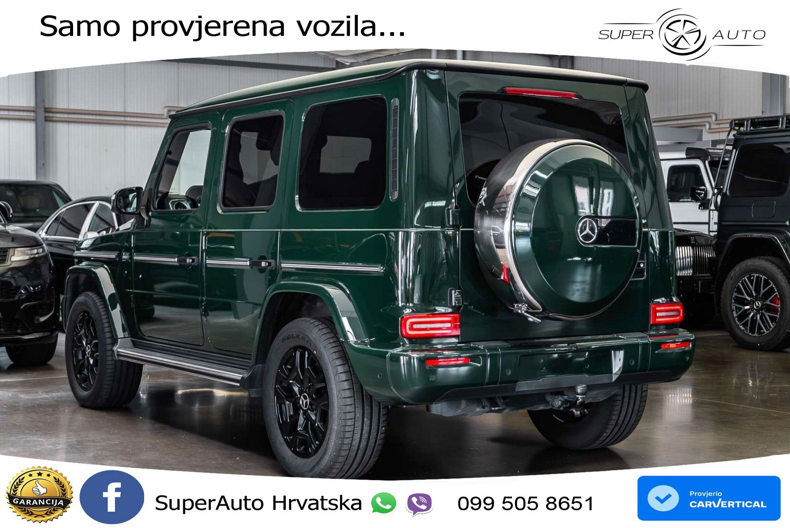 Mercedes G 450d Long (367 KS) 4MATIC 9G-TRONIC ZRAČNI+ACC+GR SJED+360+PANO