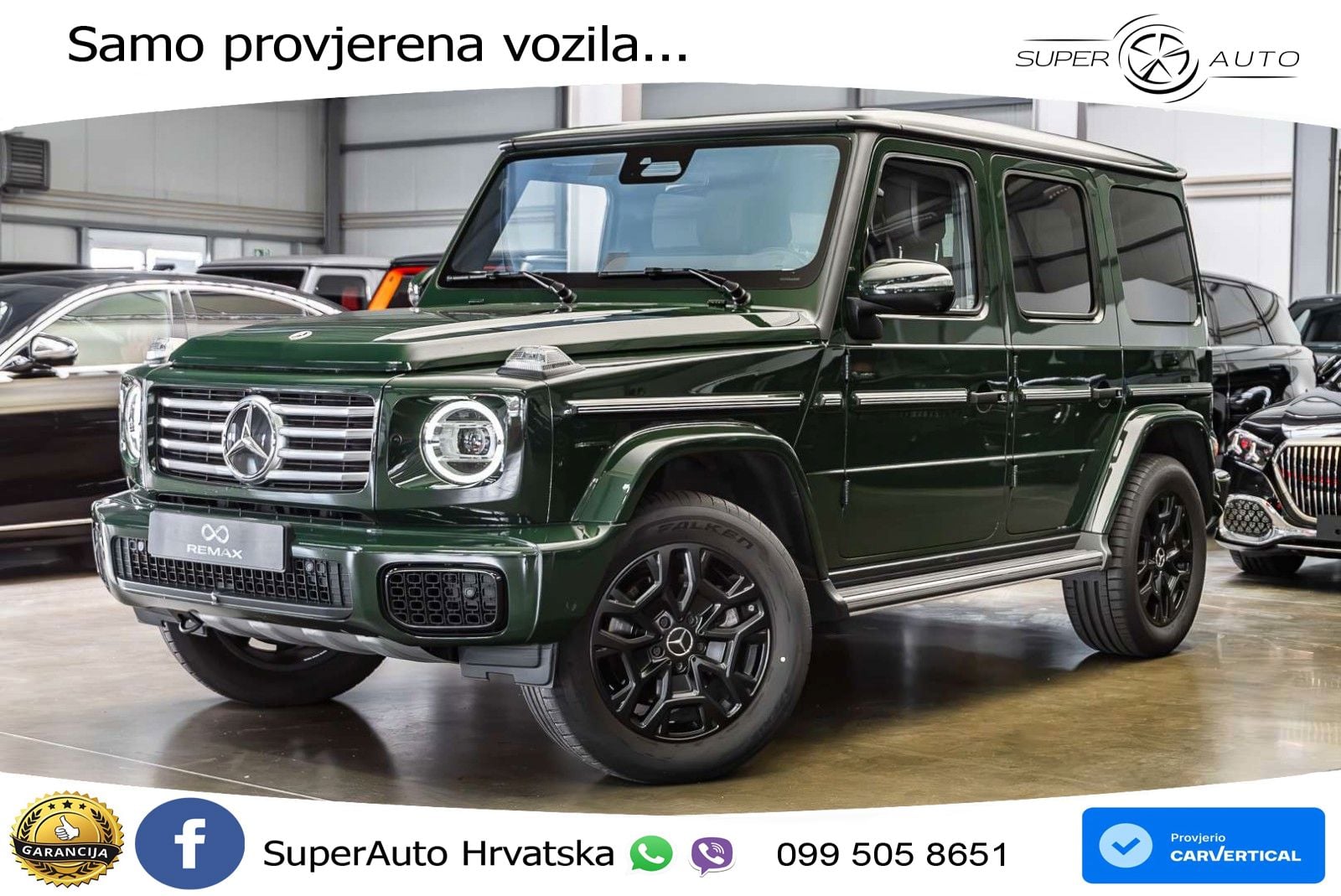 Mercedes G 450d Long (367 KS) 4MATIC 9G-TRONIC ZRAČNI+ACC+GR SJED+360+PANO