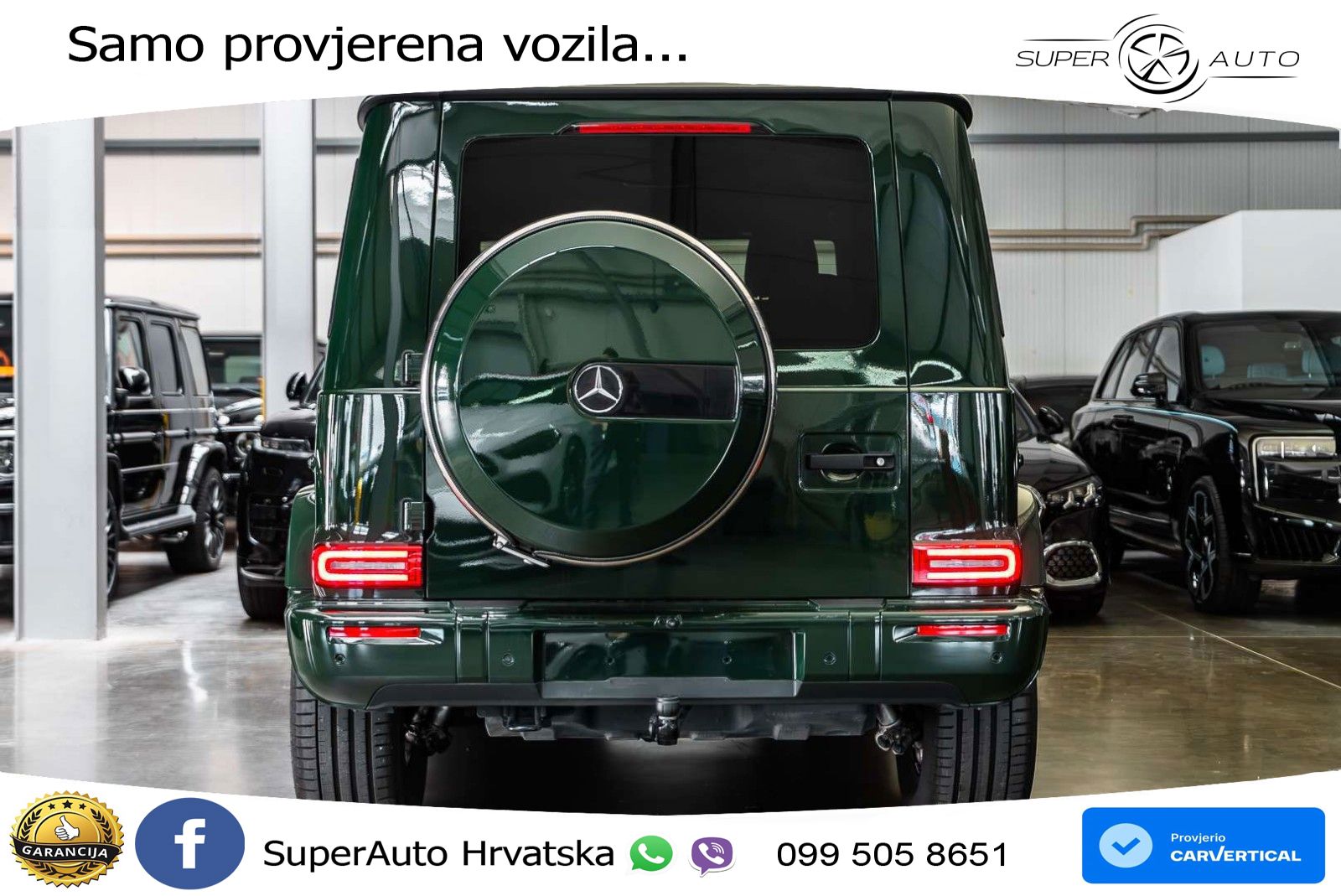 Mercedes G 450d Long (367 KS) 4MATIC 9G-TRONIC ZRAČNI+ACC+GR SJED+360+PANO