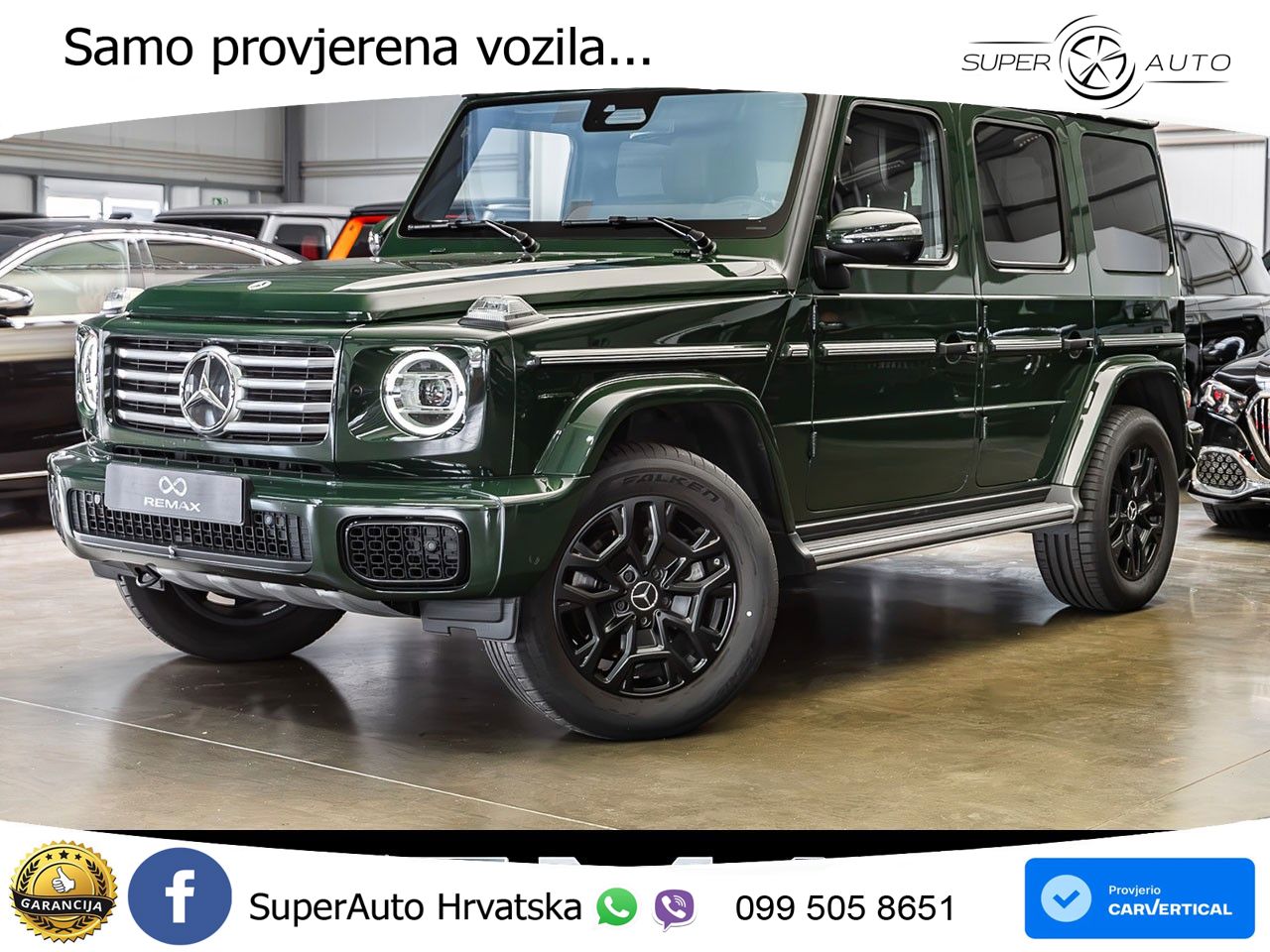Mercedes G 450d Long (367 KS) 4MATIC 9G-TRONIC ZRAČNI+ACC+GR SJED+360+PANO