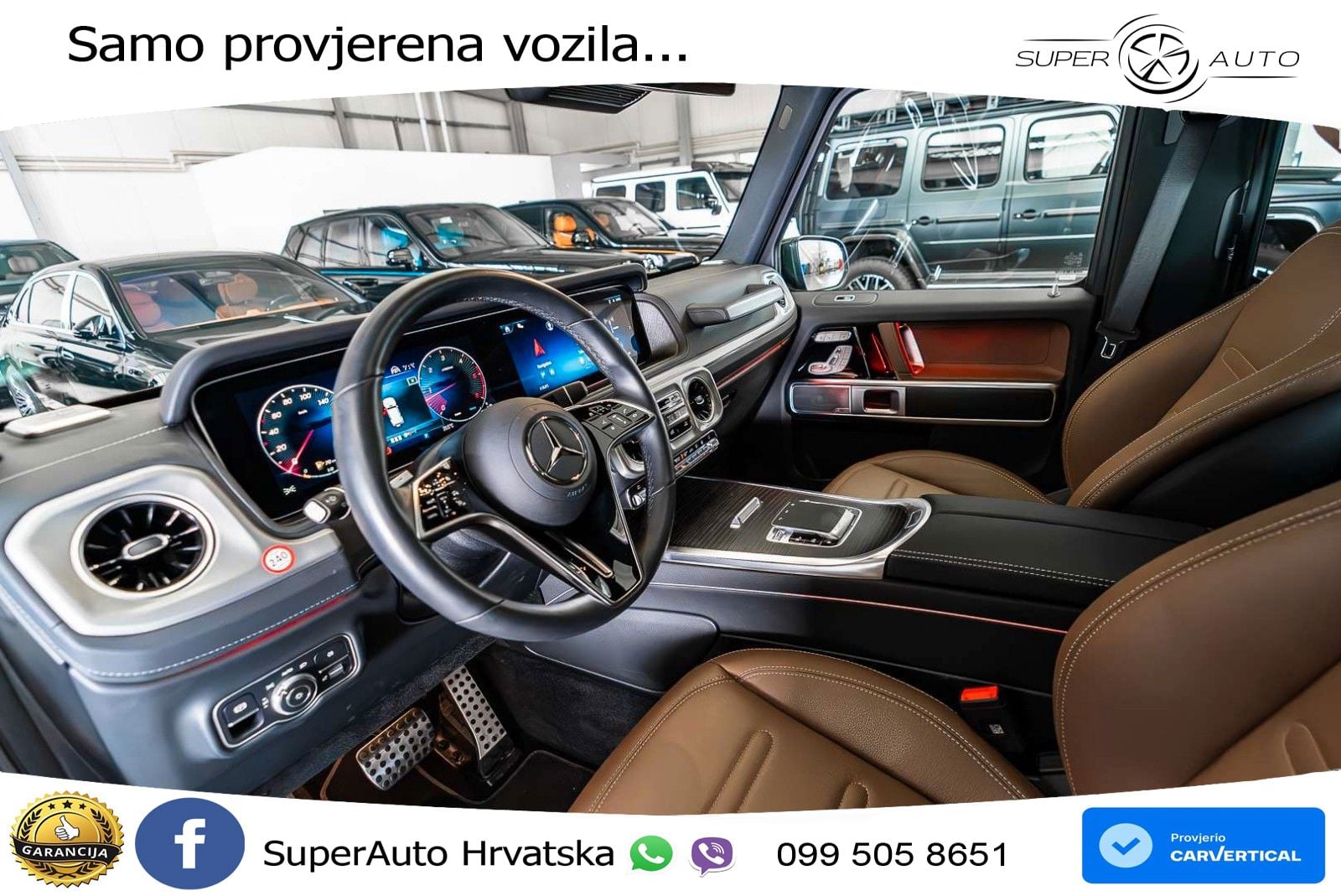 Mercedes G 450d Long (367 KS) 4MATIC 9G-TRONIC ZRAČNI+ACC+GR SJED+360+PANO