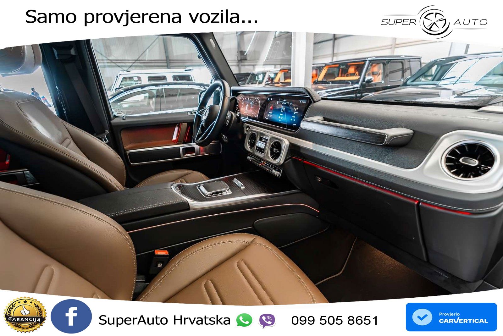 Mercedes G 450d Long (367 KS) 4MATIC 9G-TRONIC ZRAČNI+ACC+GR SJED+360+PANO