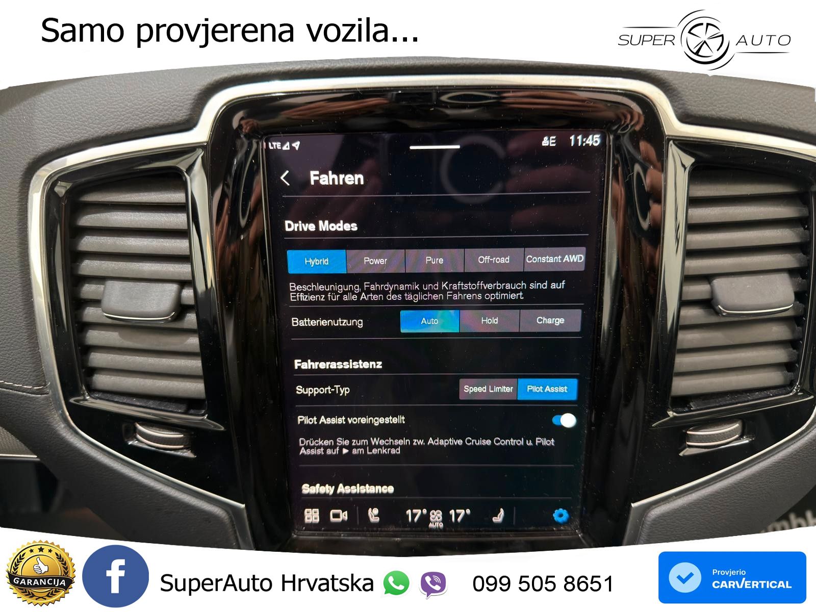 Volvo XC90 2.0 T8 AWD Automatic ZRAČNI+ACC+4xGR SJED+KAM