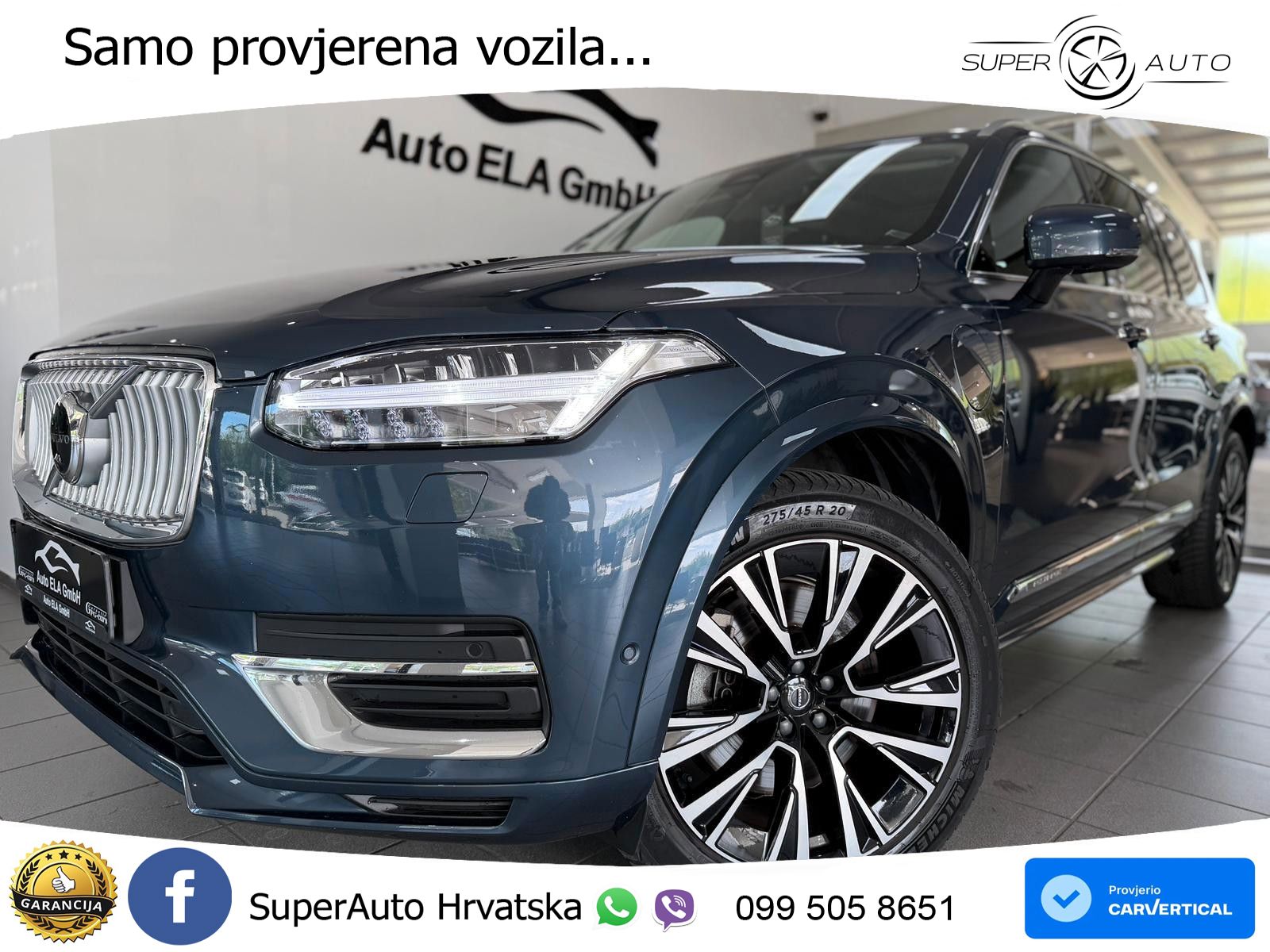Volvo XC90 2.0 T8 AWD Automatic ZRAČNI+ACC+4xGR SJED+KAM