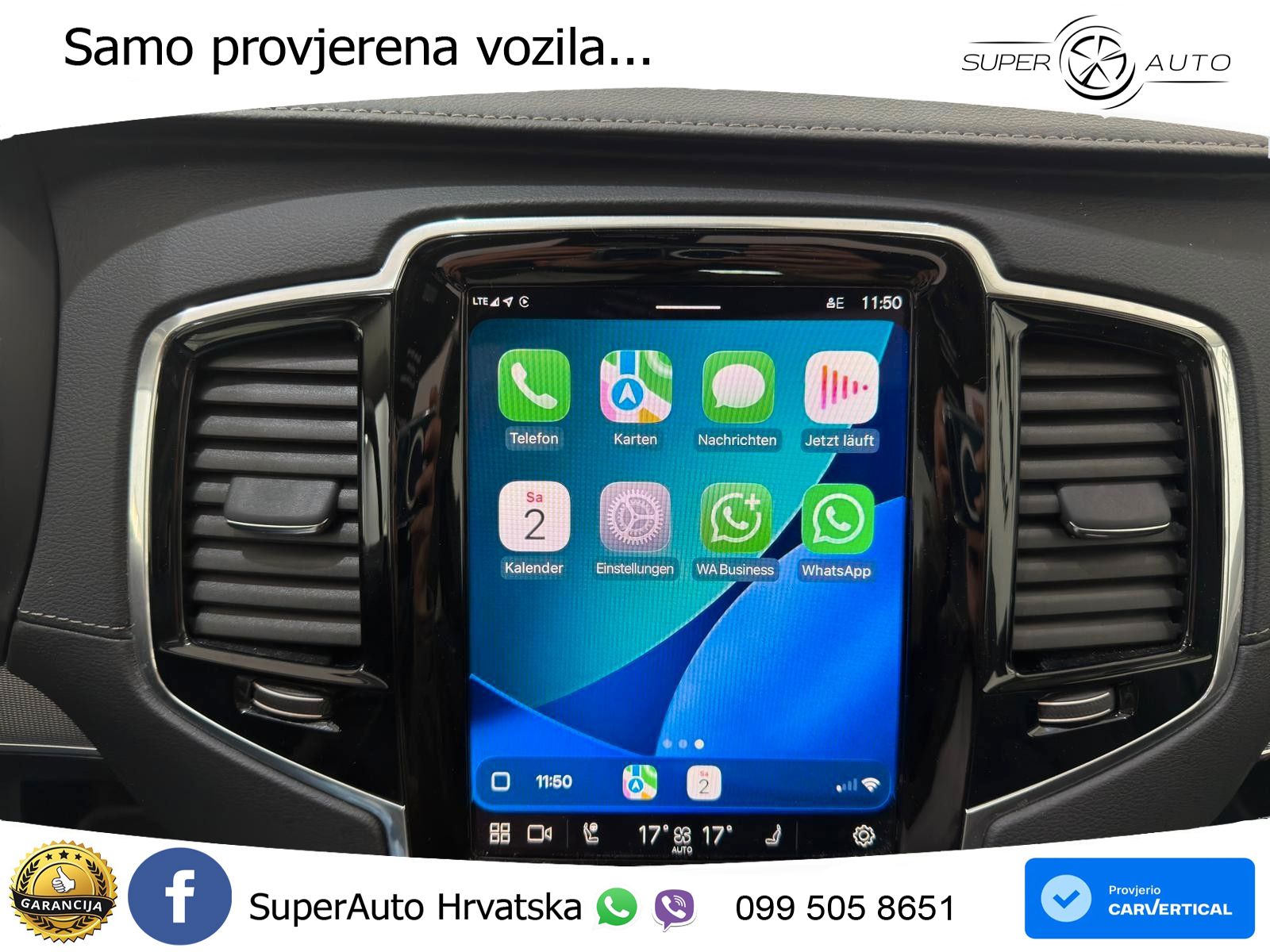 Volvo XC90 2.0 T8 AWD Automatic ZRAČNI+ACC+4xGR SJED+KAM