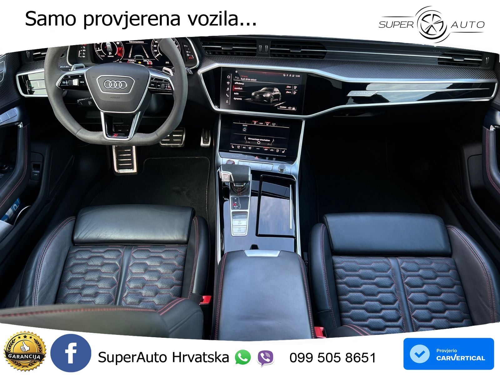 Audi RS6 Avant 4.0 TFSI V8 (600 KS) quattro Tiptronic ZRAČNI+ACC+GR SJED+KAM+PANO