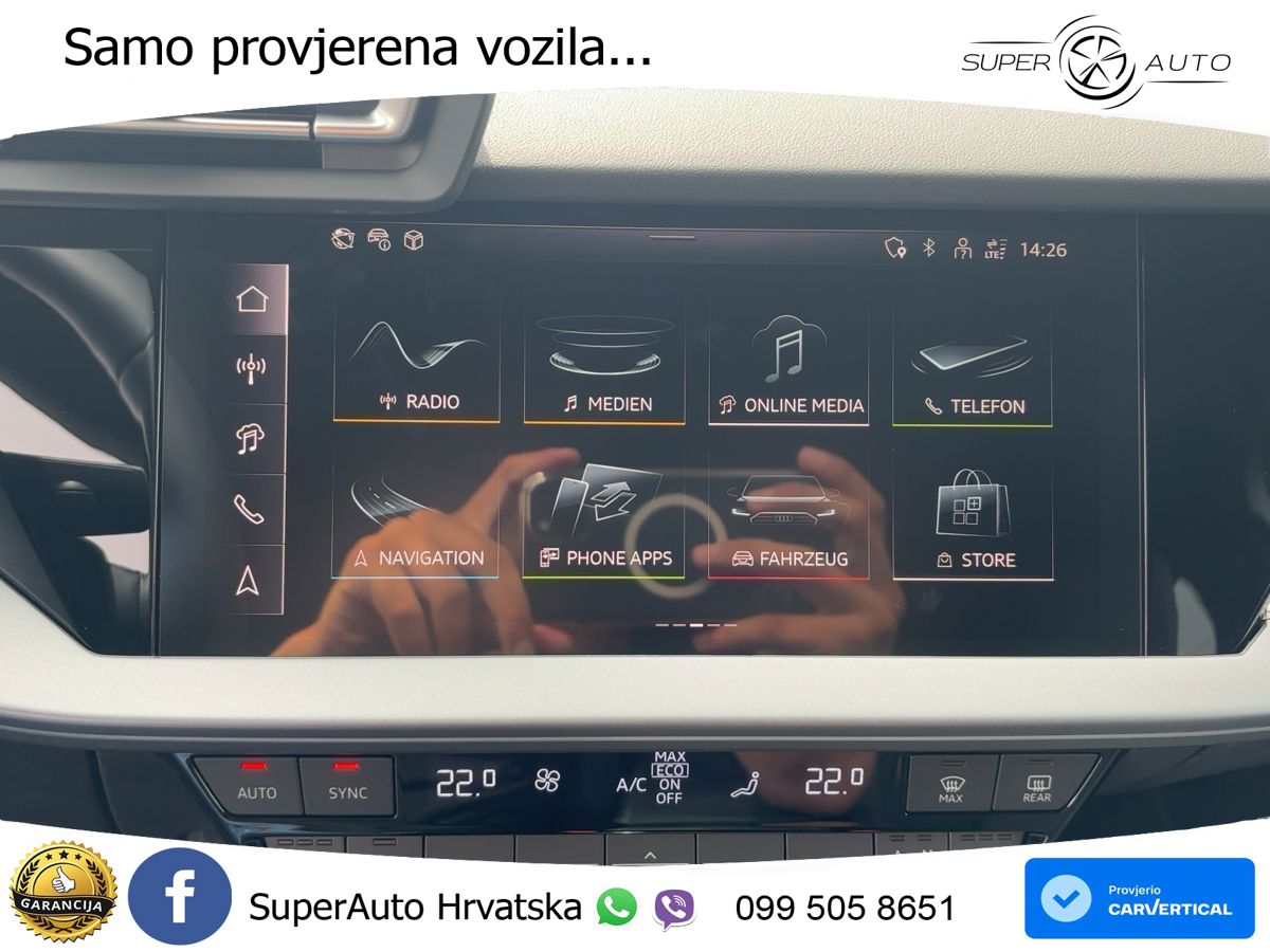 Audi A3 Sportback 40 TFSI e (204 KS) Plug-in Hybrid S tronic advanced LED+GR SJED+ACC