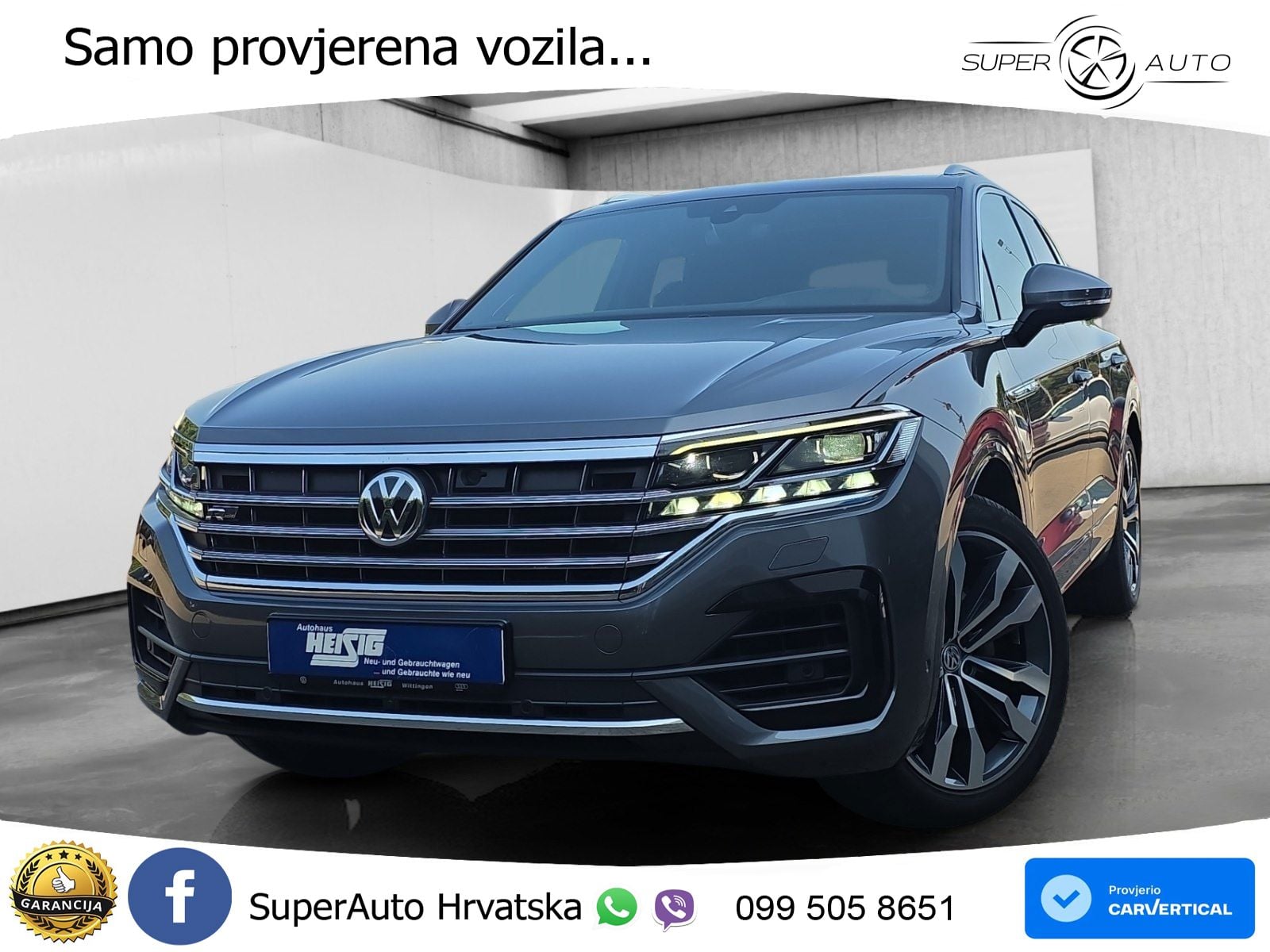 Volkswagen Touareg 3.0 V6 TDI (286 KS) 4MOTION Tiptronic R-Line ZRAČNI+ACC+GR SJED+KAM+PANO