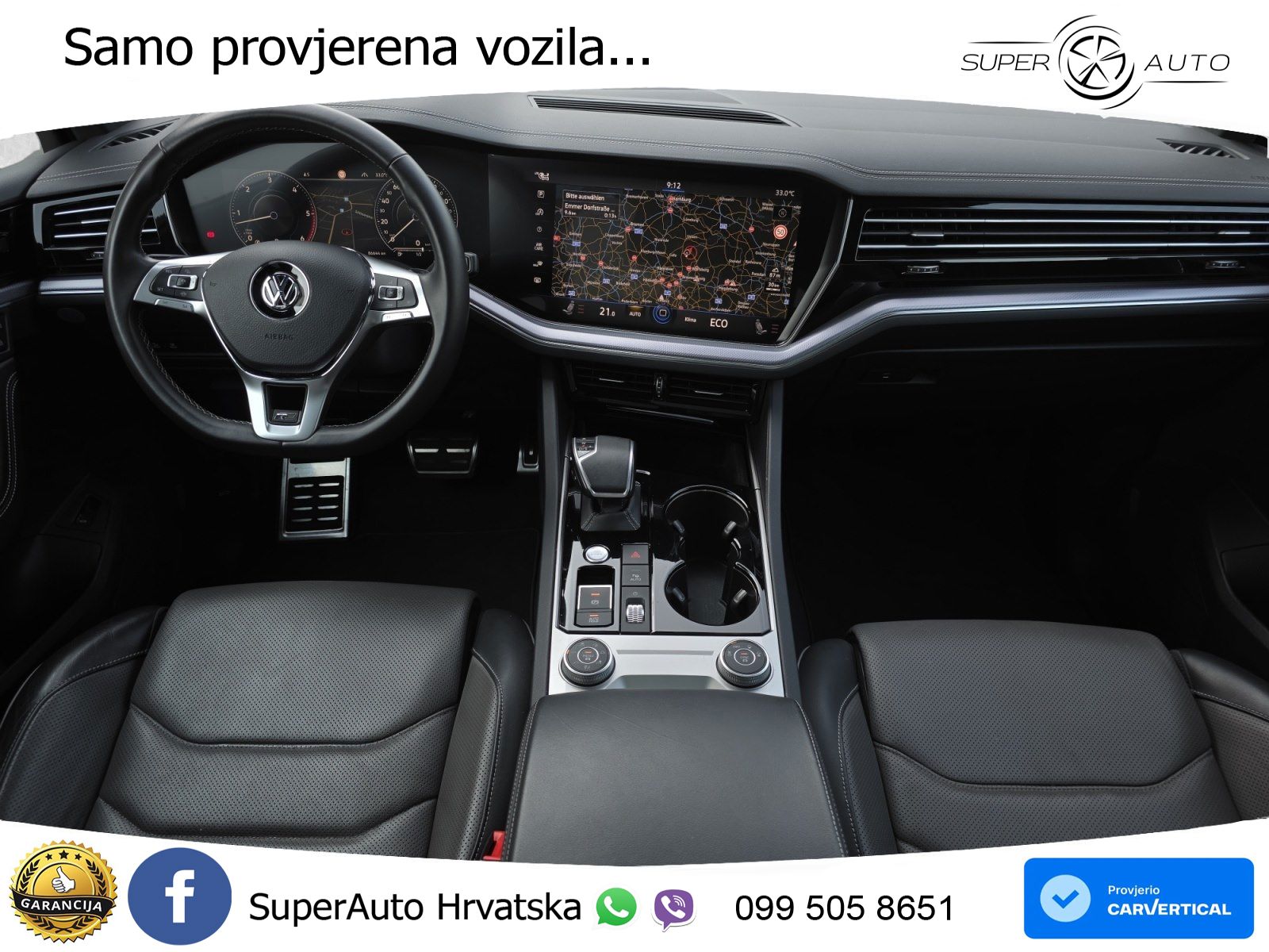 Volkswagen Touareg 3.0 V6 TDI (286 KS) 4MOTION Tiptronic R-Line ZRAČNI+ACC+GR SJED+KAM+PANO