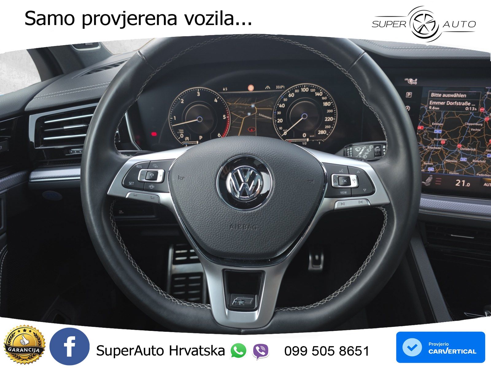 Volkswagen Touareg 3.0 V6 TDI (286 KS) 4MOTION Tiptronic R-Line ZRAČNI+ACC+GR SJED+KAM+PANO