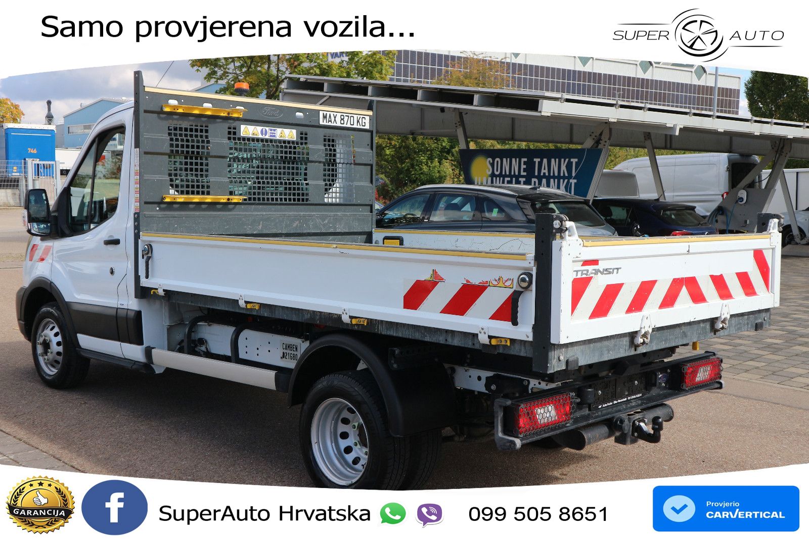 Ford Transit Kipper Zwillingsbereifung AHK 170 KS