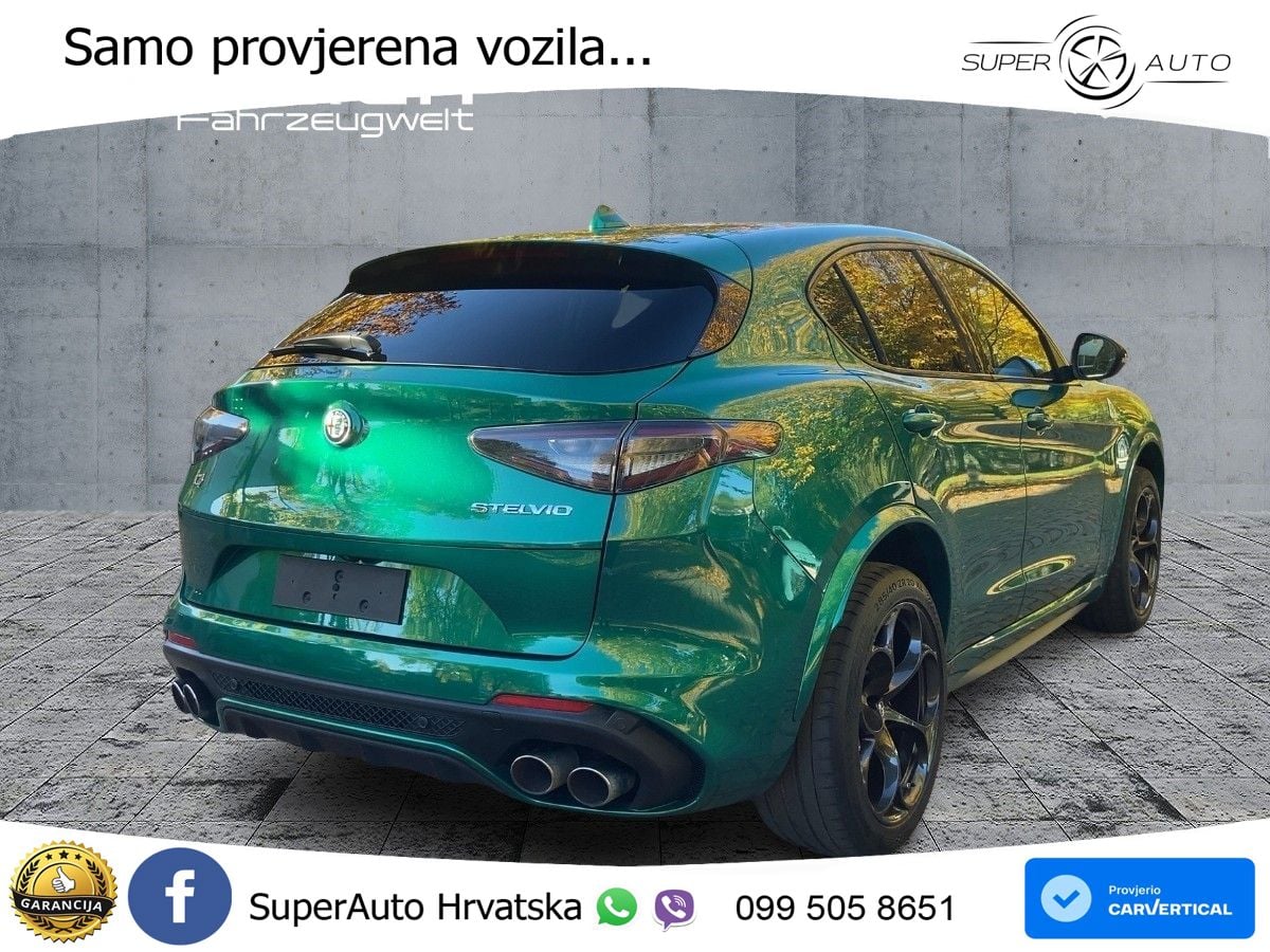 Alfa Romeo Stelvio Quadrifoglio 2.9 V6 Bi-Turbo (520 KS) Q4 Automatic LED+GR SJED+ACC
