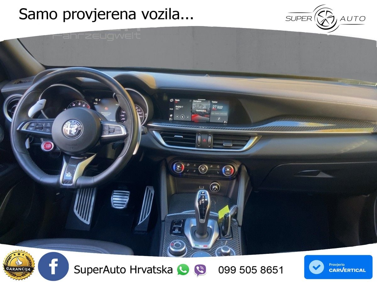 Alfa Romeo Stelvio Quadrifoglio 2.9 V6 Bi-Turbo (520 KS) Q4 Automatic LED+GR SJED+ACC