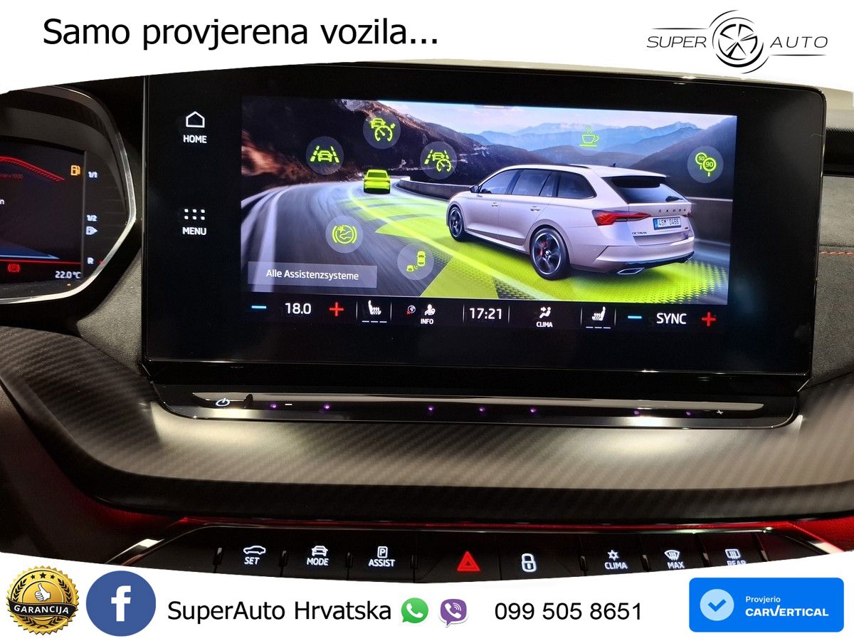 Škoda Octavia Combi RS 2.0 TSI (245 KS) DSG LED+GR SJED+ACC