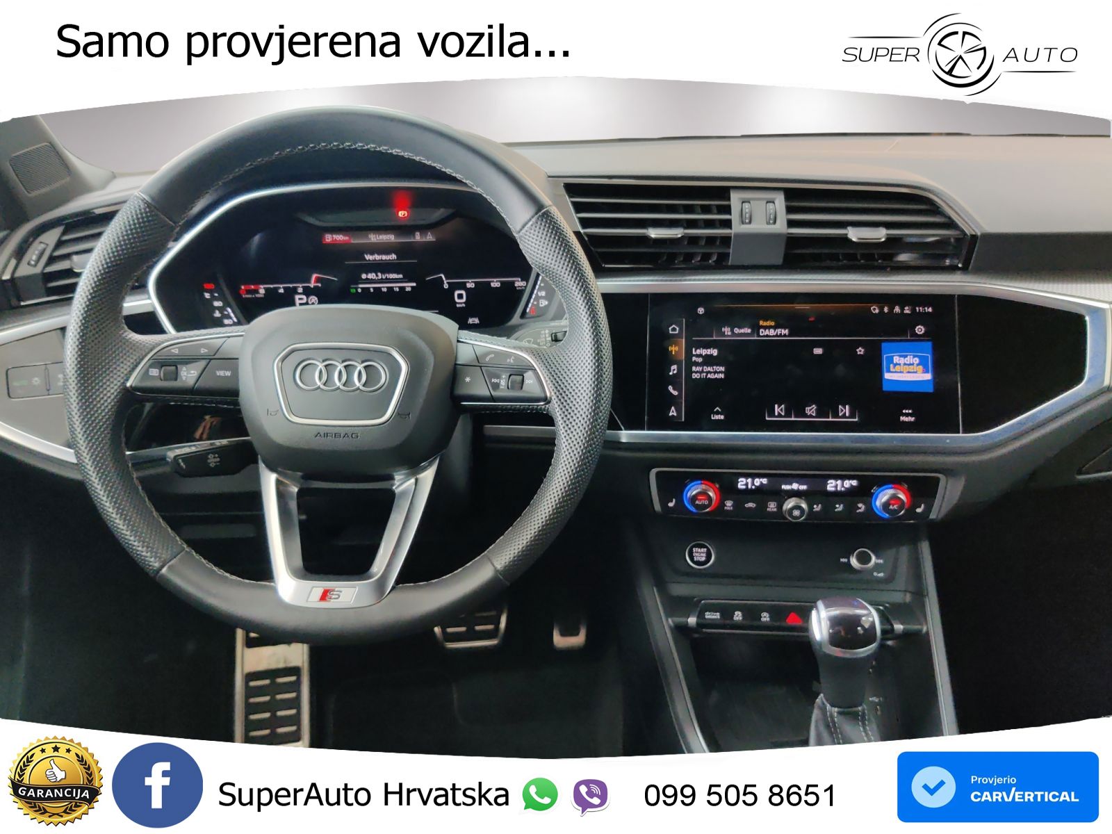Audi Q3 II Sportback 40 TFSI (190 KS) quattro S tronic S line MATRIX+GR SJED+KAM