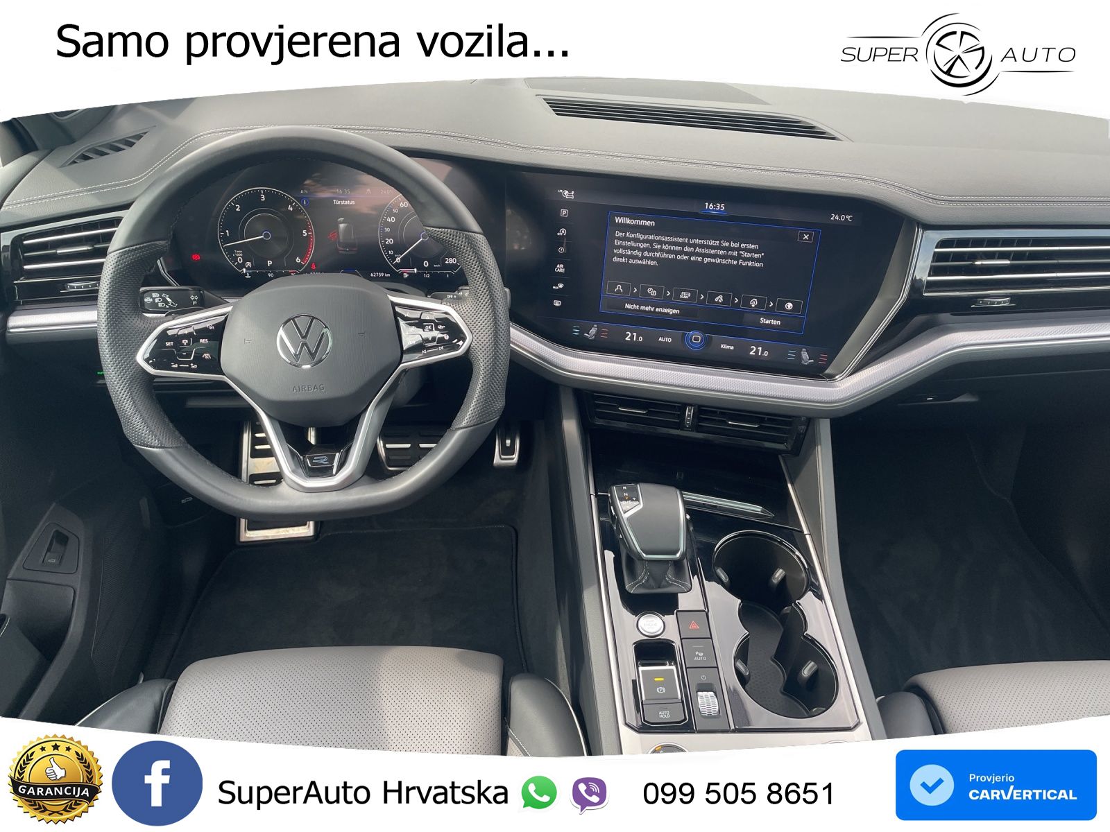 Volkswagen Touareg 3.0 V6 TDI (286 KS) 4MOTION Tiptronic R-Line ZRAČNI+ACC+GR SJED+KAM+PANO