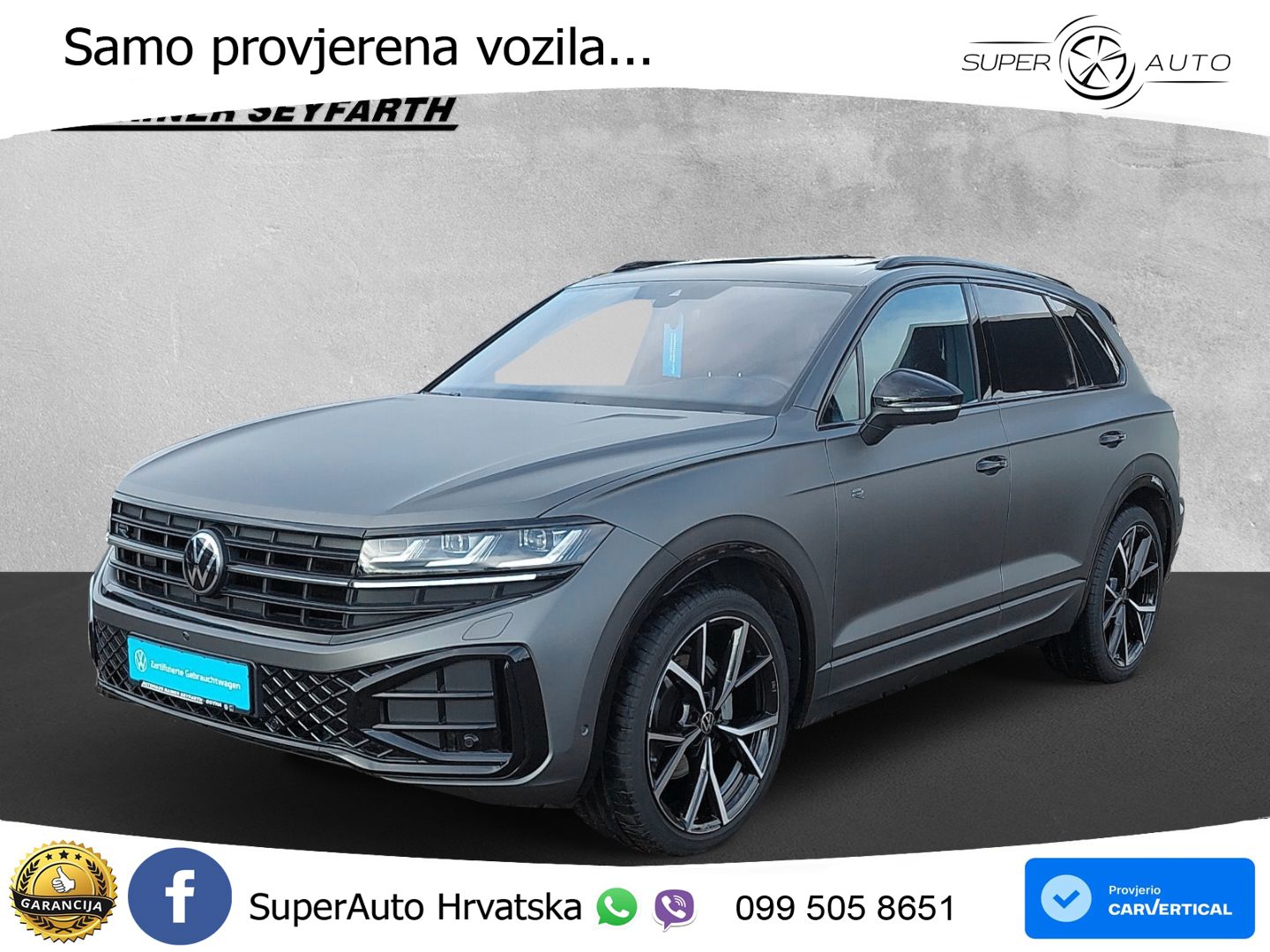 Volkswagen Touareg 3.0 V6 TDI (286 KS) 4MOTION Tiptronic ZRAČNI+ACC+GR SJED+KAM+PANO