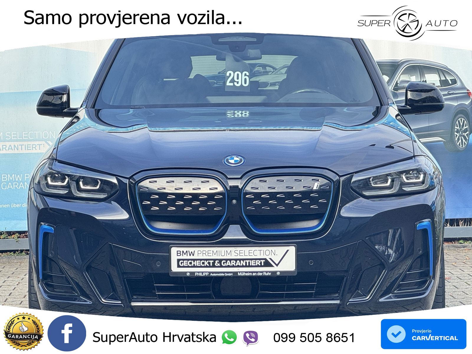 BMW iX3 80 kWh (286 KS) M Sport ACC+HEAD+GR SJED+360+PANO