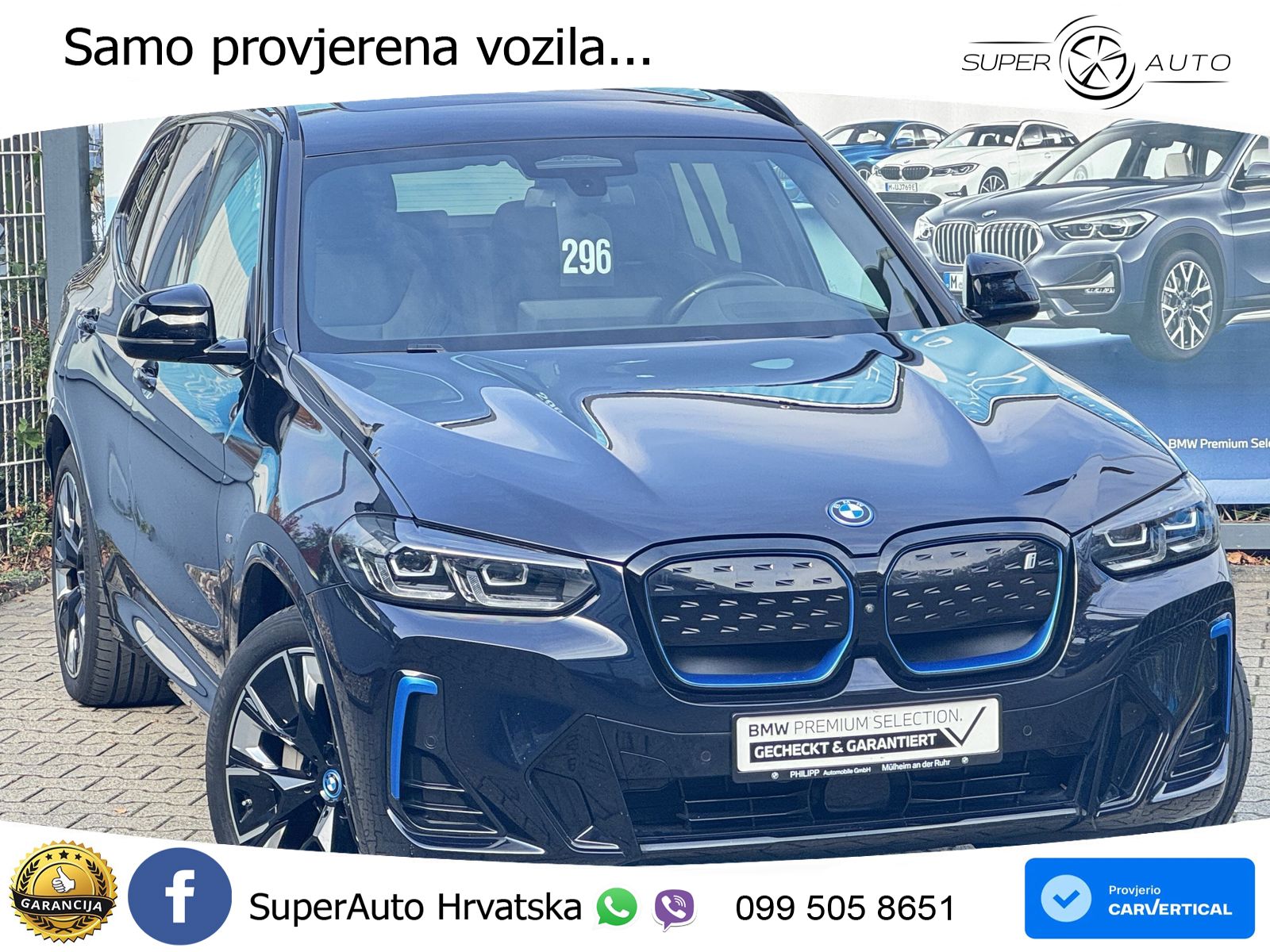 BMW iX3 80 kWh (286 KS) M Sport ACC+HEAD+GR SJED+360+PANO