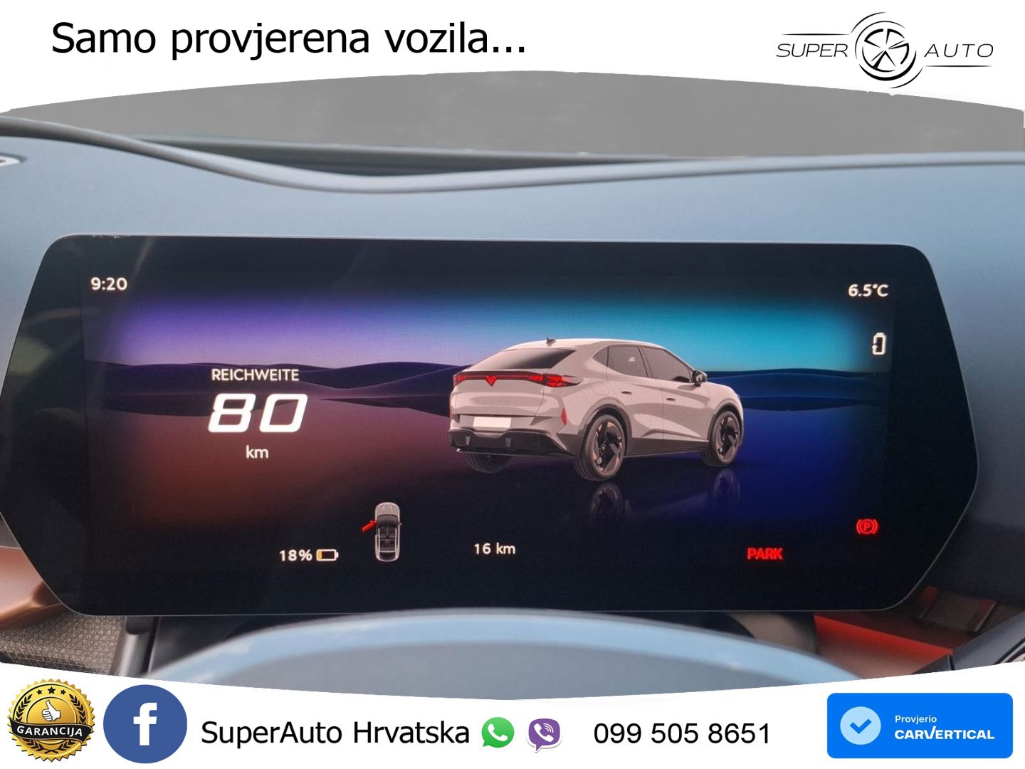 Cupra Tavascan 82 kWh (286 KS) LED+ACC