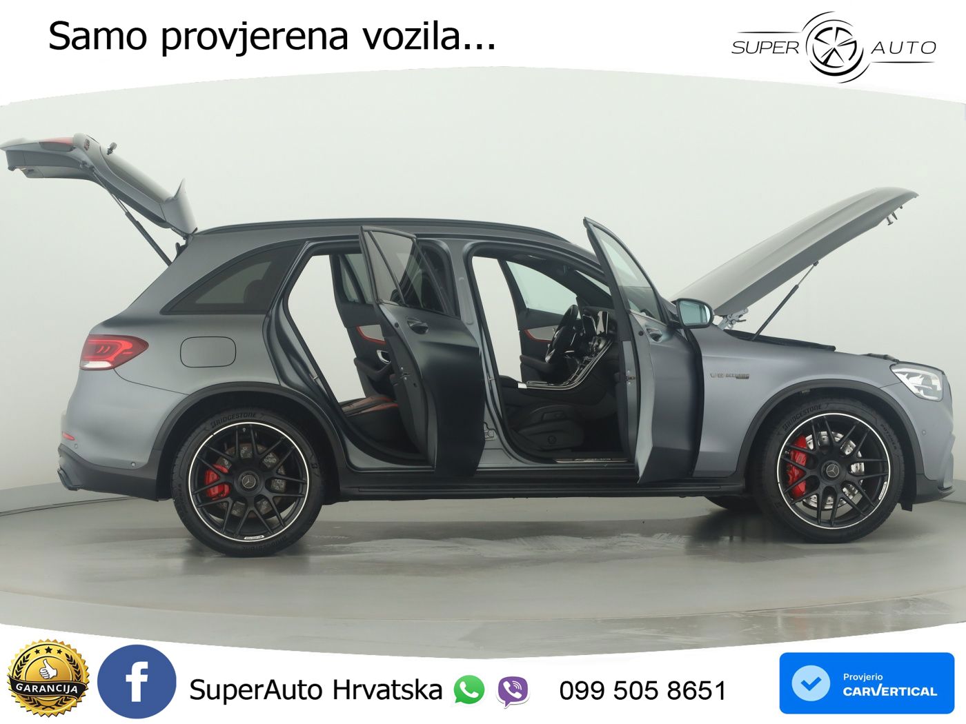 Mercedes AMG GLC 63 S V8 (510 KS) 4MATIC+ MCT ZRAČNI+ACC+GR SJED+KAM+PANO