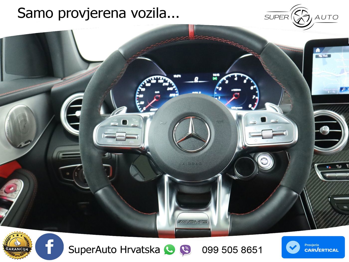 Mercedes AMG GLC 63 S V8 (510 KS) 4MATIC+ MCT ZRAČNI+ACC+GR SJED+KAM+PANO