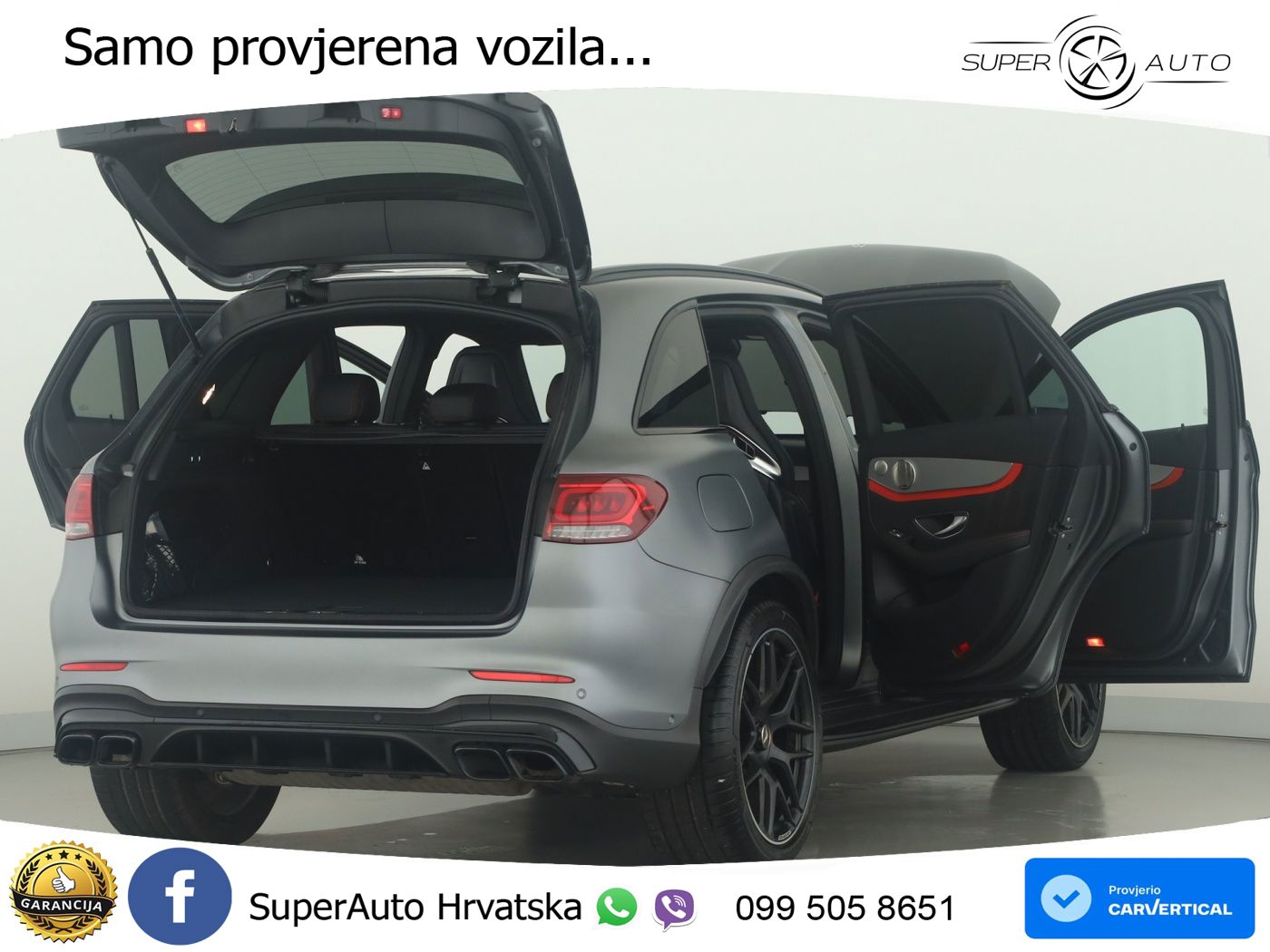 Mercedes AMG GLC 63 S V8 (510 KS) 4MATIC+ MCT ZRAČNI+ACC+GR SJED+KAM+PANO