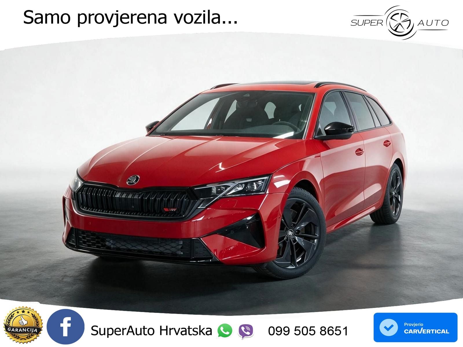Škoda Octavia Combi RS 2.0 TSI (265 KS) DSG LED+GR SJED+ACC