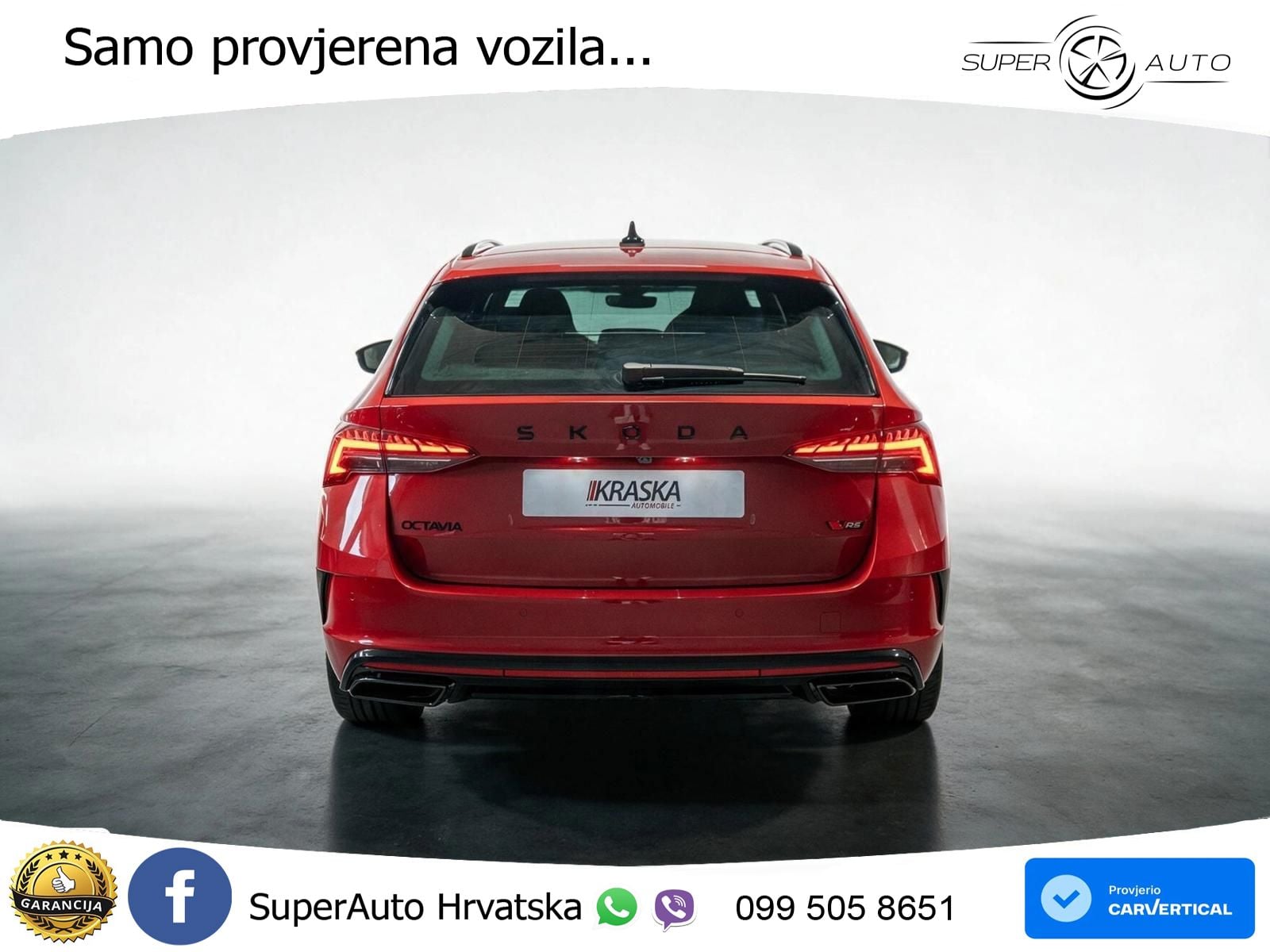 Škoda Octavia Combi RS 2.0 TSI (265 KS) DSG LED+GR SJED+ACC