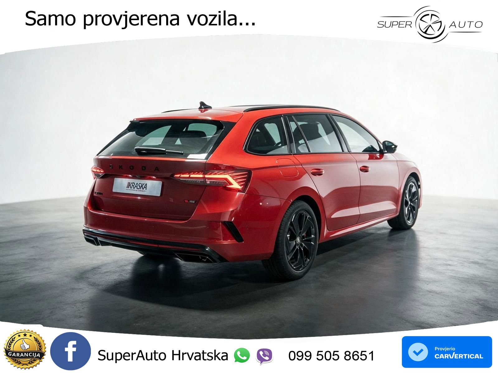 Škoda Octavia Combi RS 2.0 TSI (265 KS) DSG LED+GR SJED+ACC