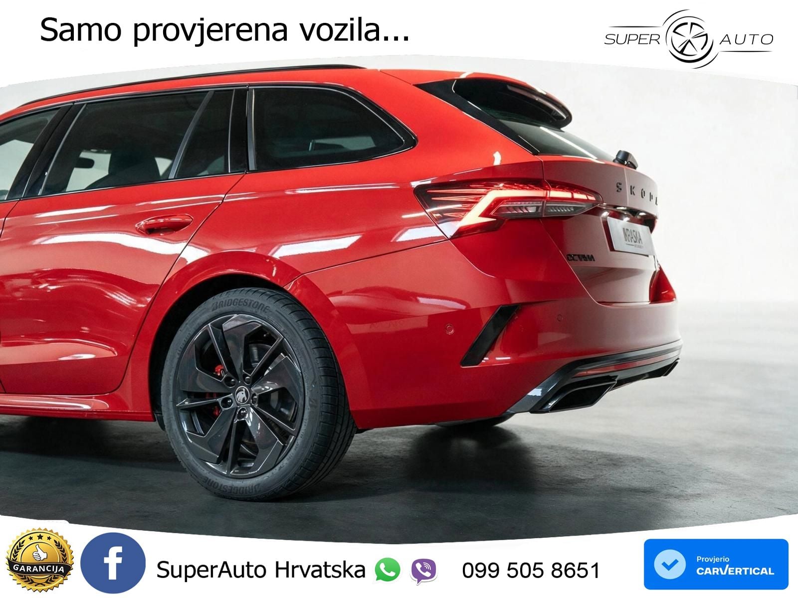 Škoda Octavia Combi RS 2.0 TSI (265 KS) DSG LED+GR SJED+ACC