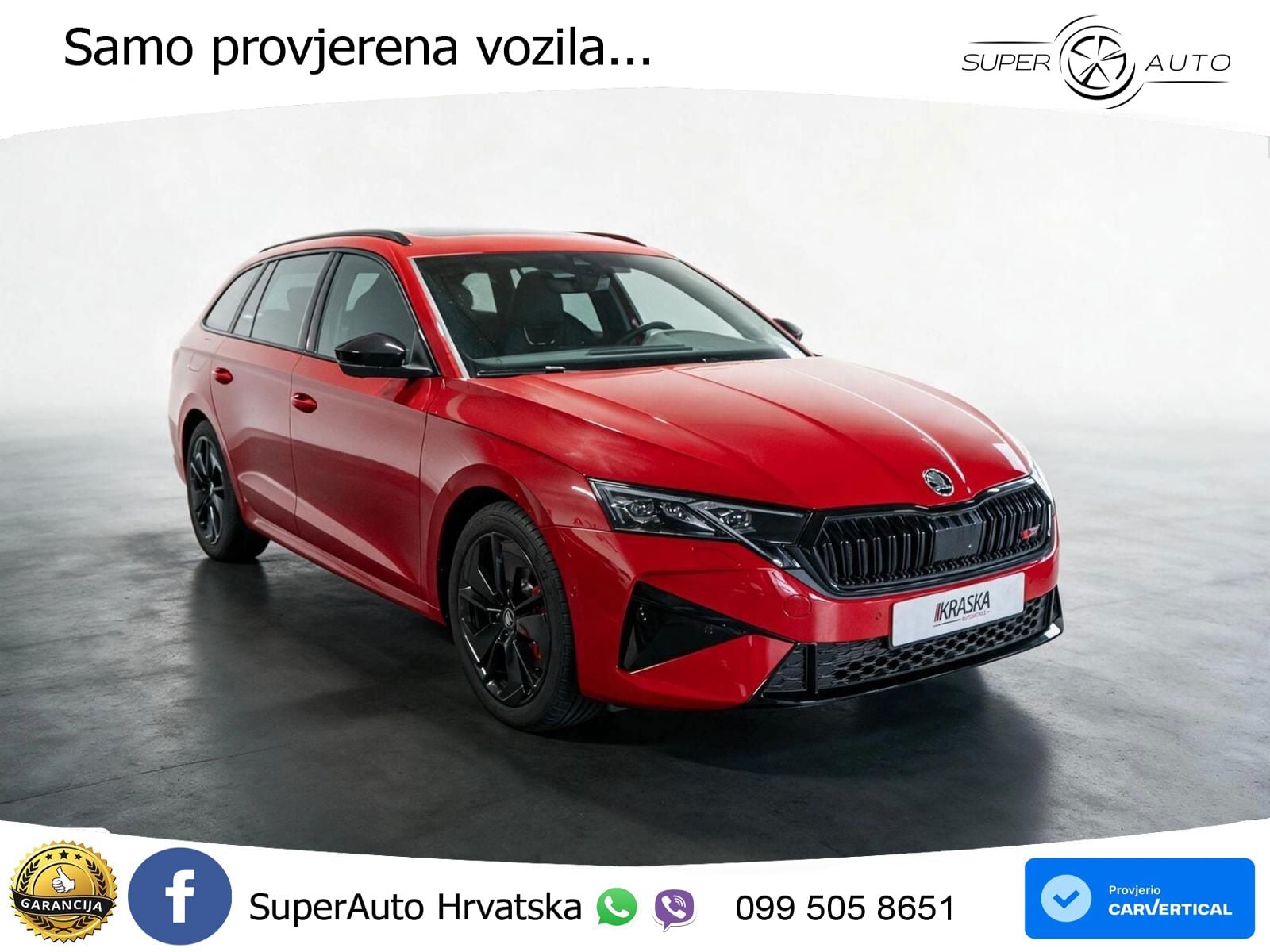 Škoda Octavia Combi RS 2.0 TSI (265 KS) DSG LED+GR SJED+ACC